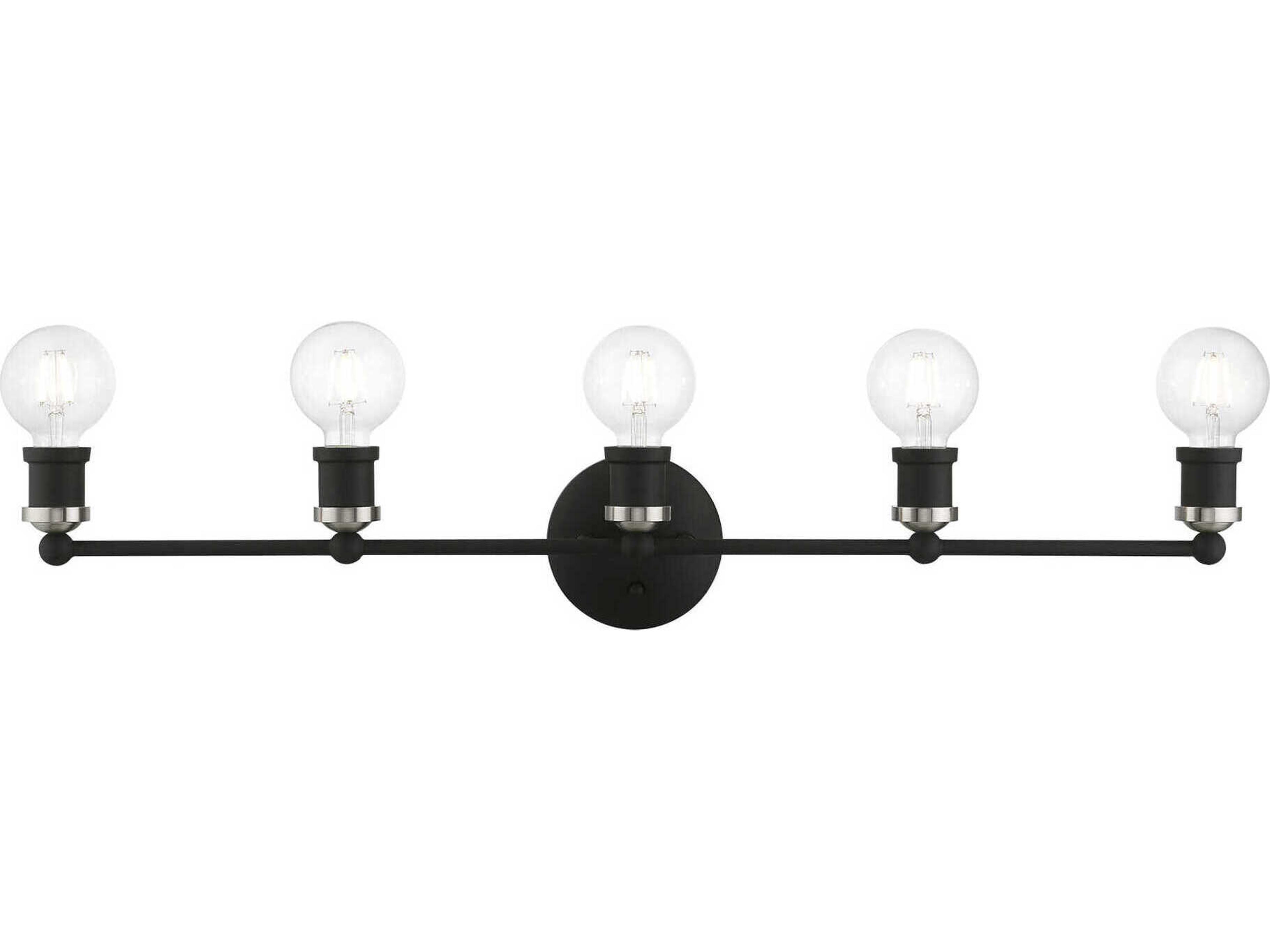 Livex Lighting Lansdale 5-Light Black Brushed Nickel Vanity Light