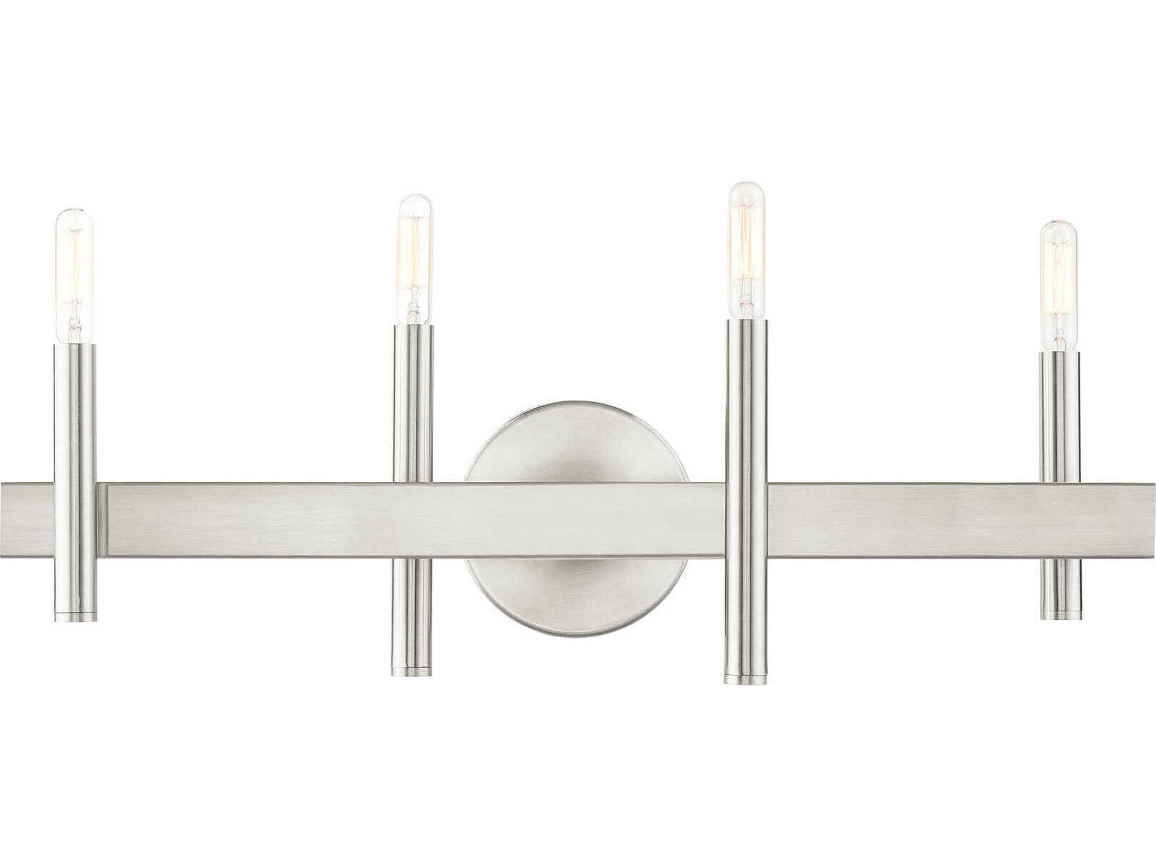 Livex Lighting Denmark 4-Light Brushed Nickel Bronze Vanity Light