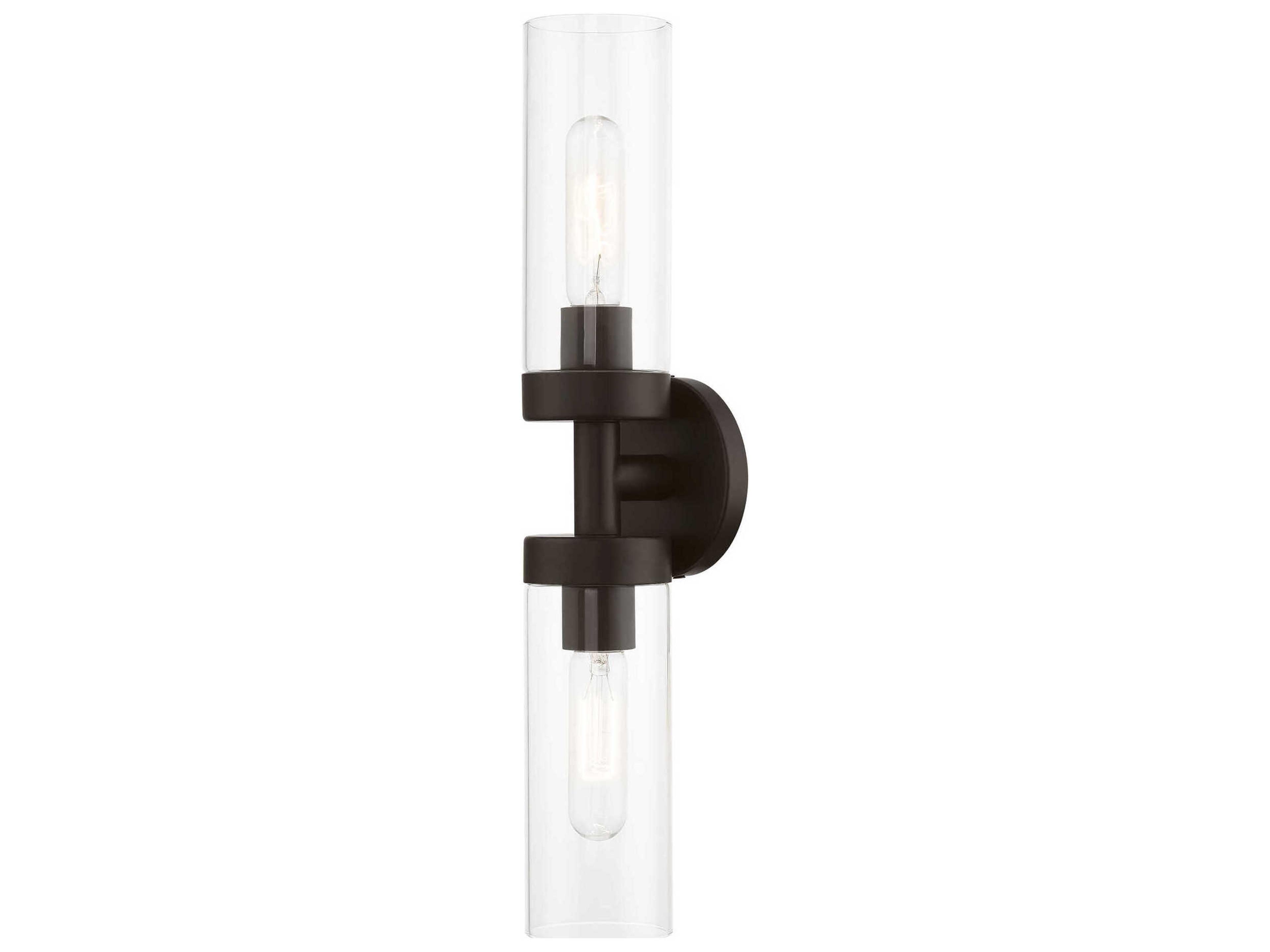 Livex Lighting Ludlow 2-Light Bronze Glass Vanity Light