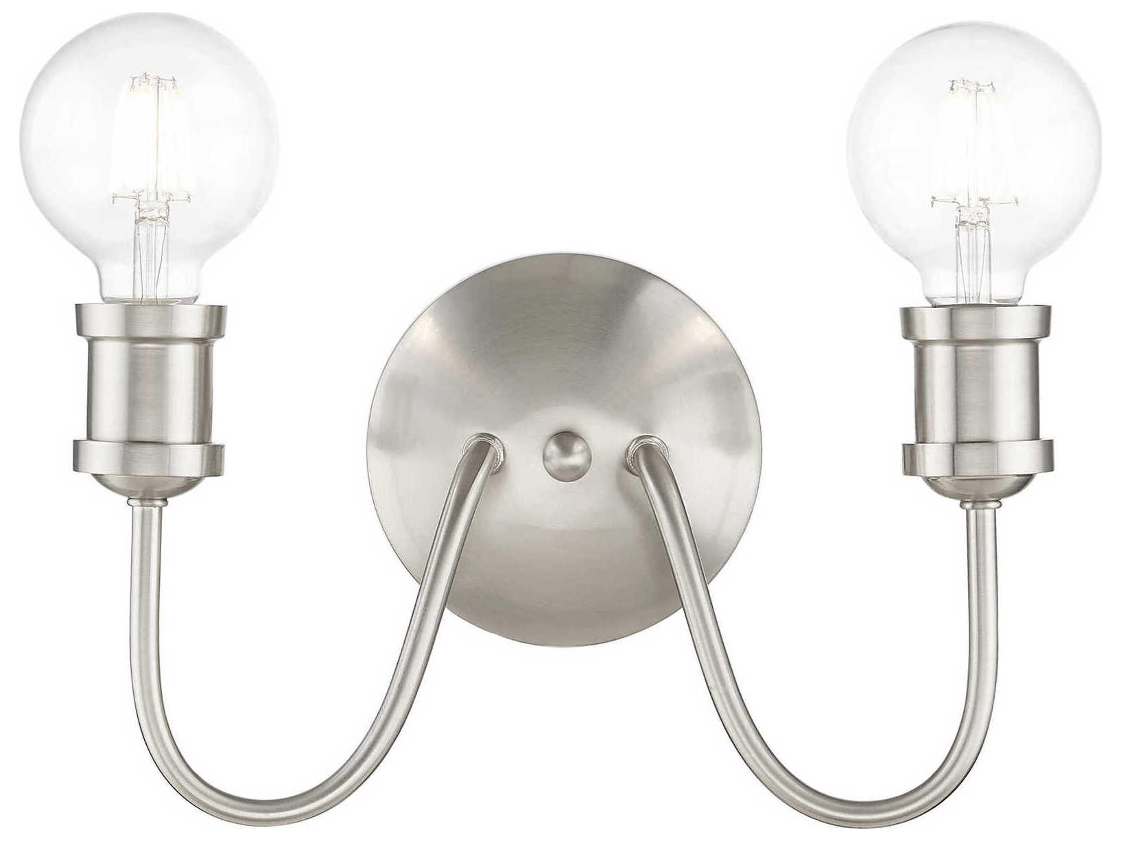 Livex Lighting Lansdale 2-Light Brushed Nickel Vanity Light