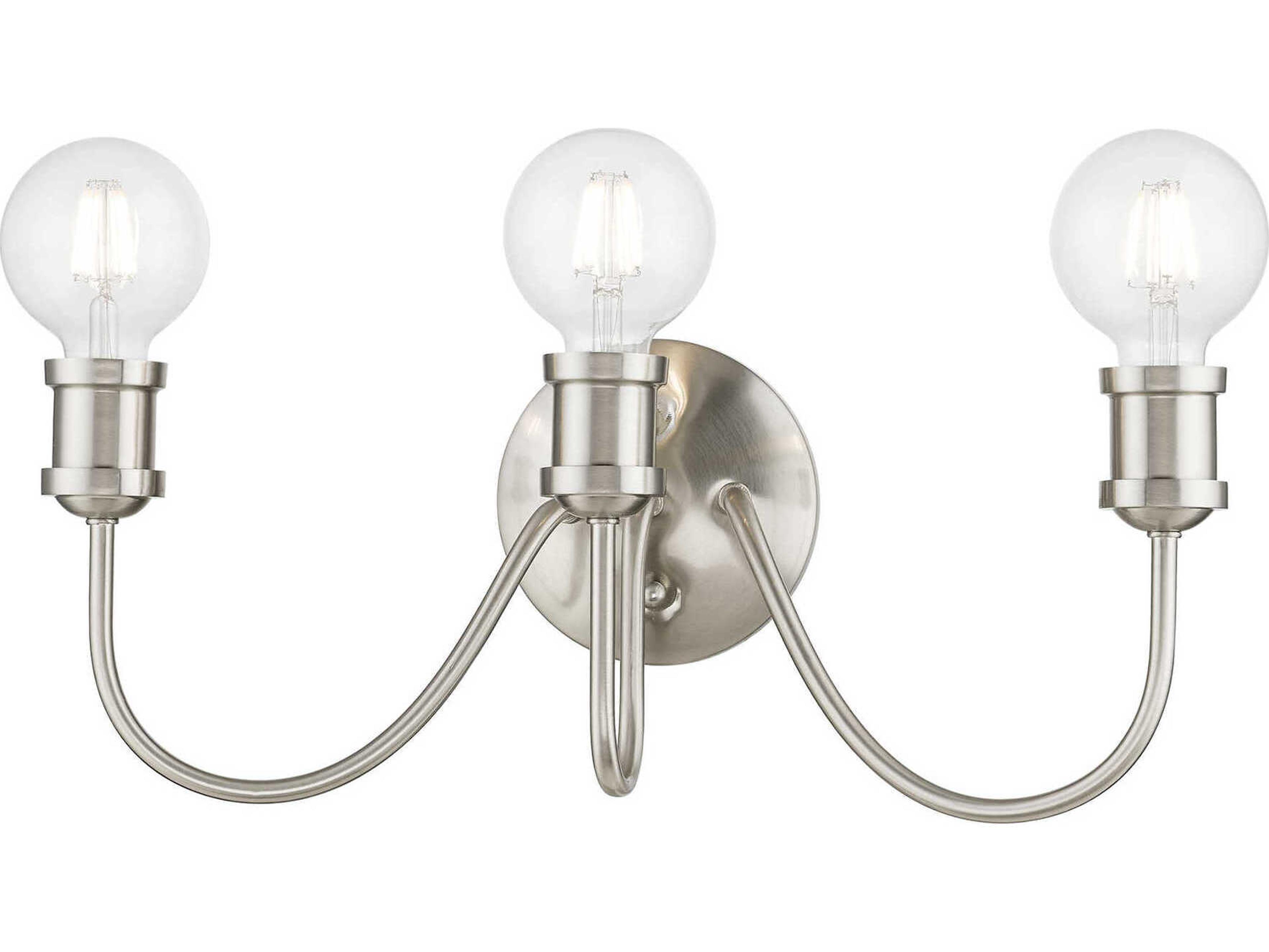 Livex Lighting Lansdale 3-Light Brushed Nickel Vanity Light