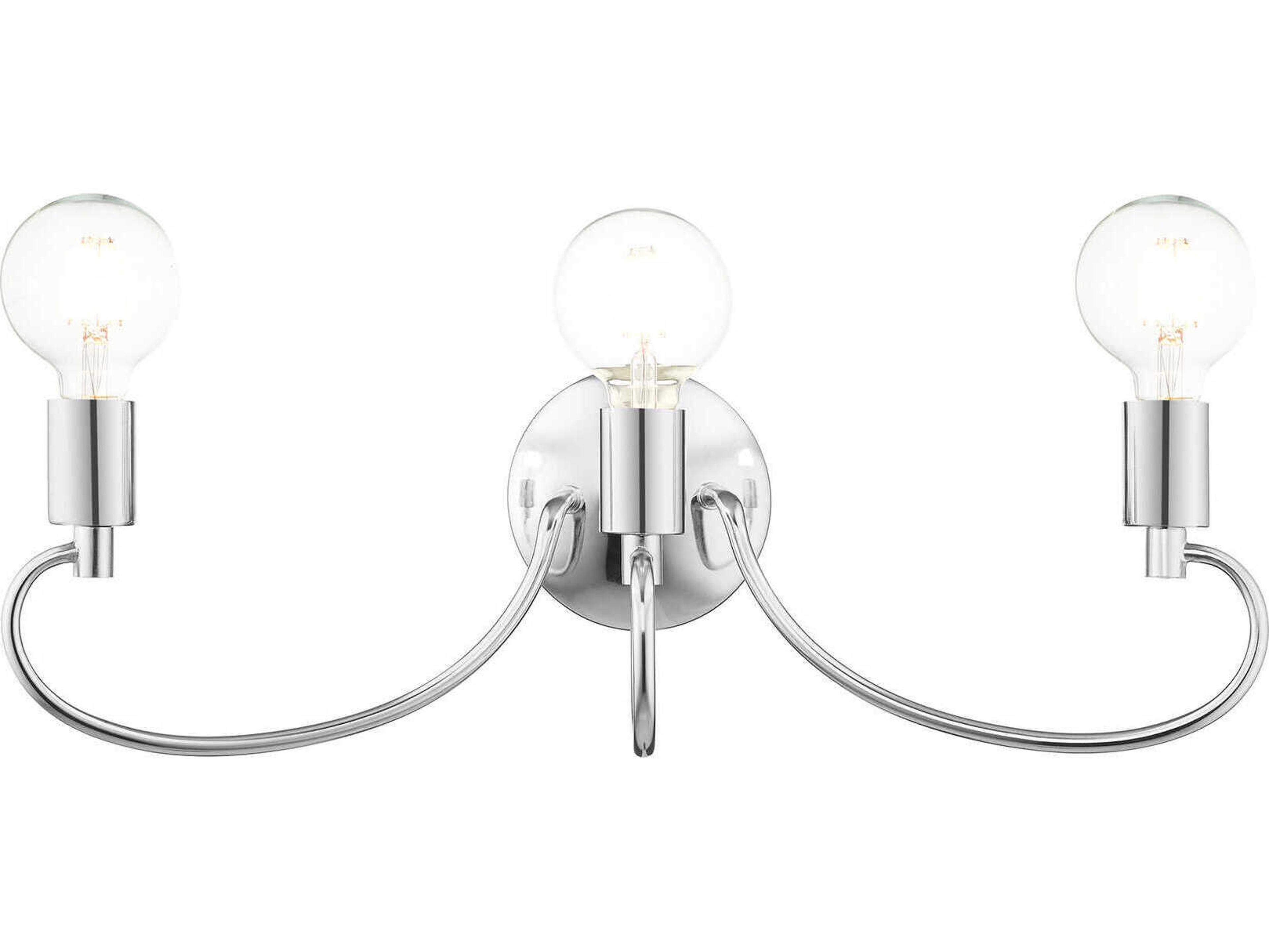 Livex Lighting Bari 3-Light Polished Chrome Vanity Light