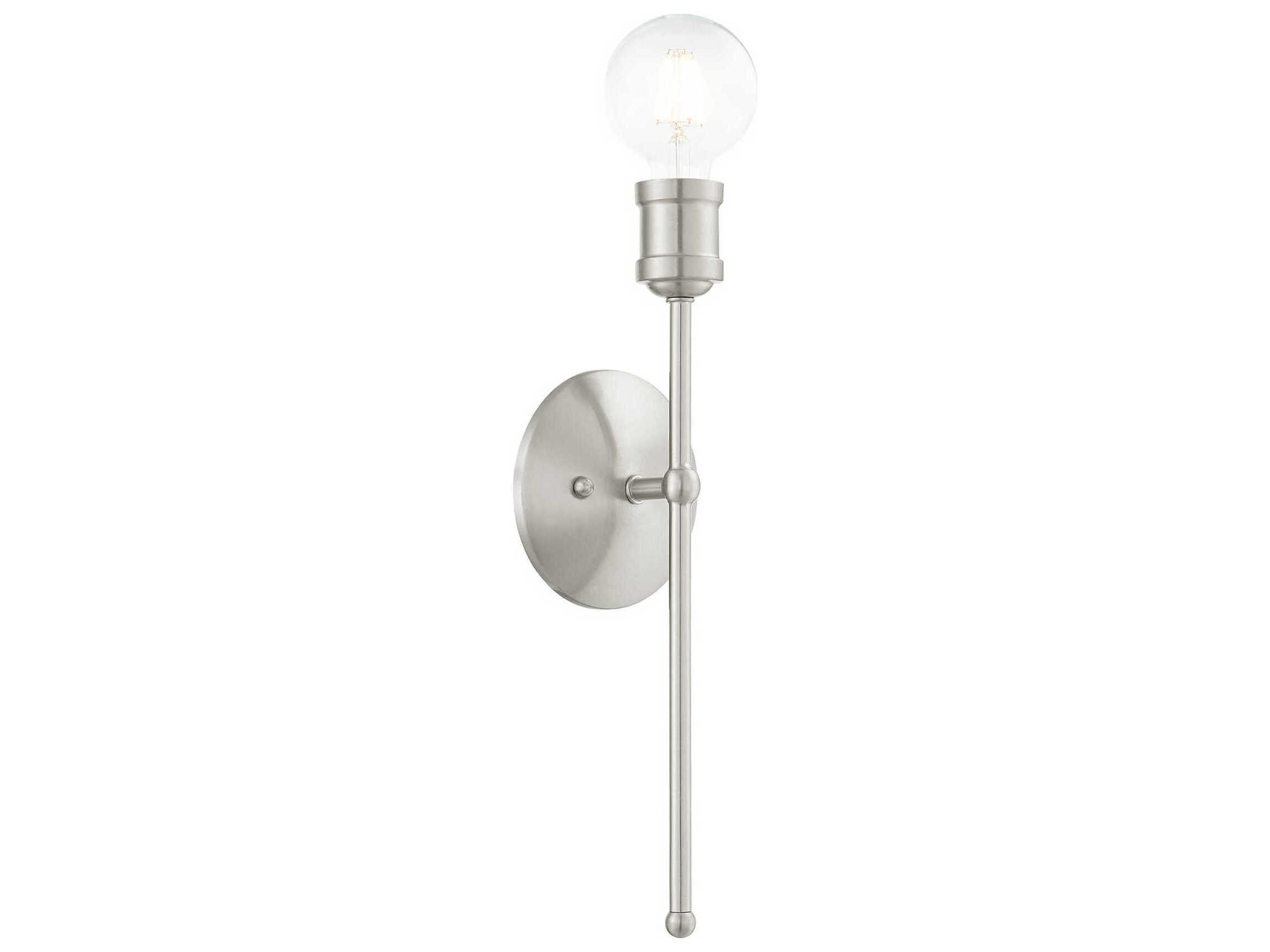 Livex Lighting Lansdale 1-Light Brushed Nickel Wall Sconce