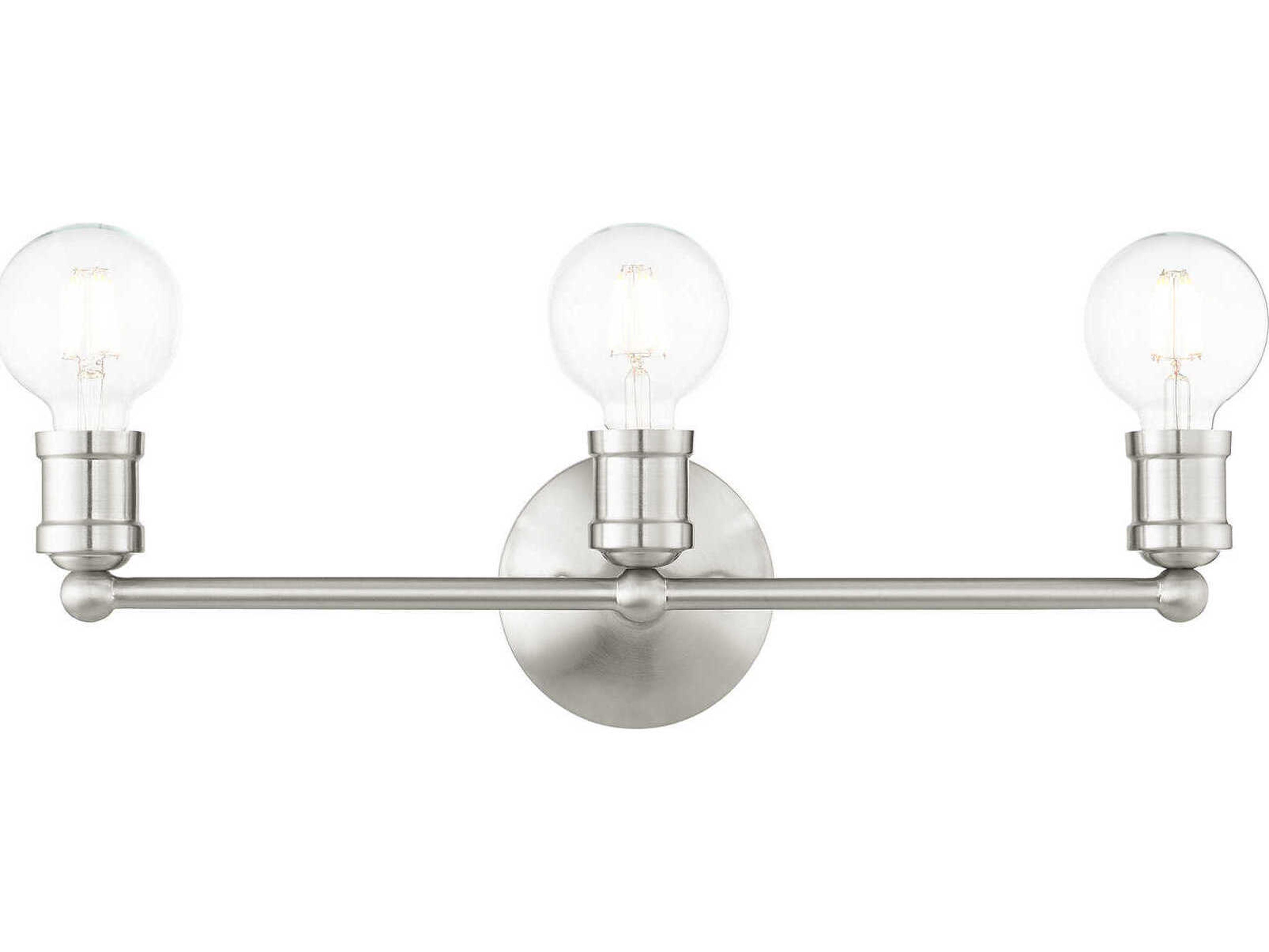 Livex Lighting Lansdale 3-Light Brushed Nickel Vanity Light