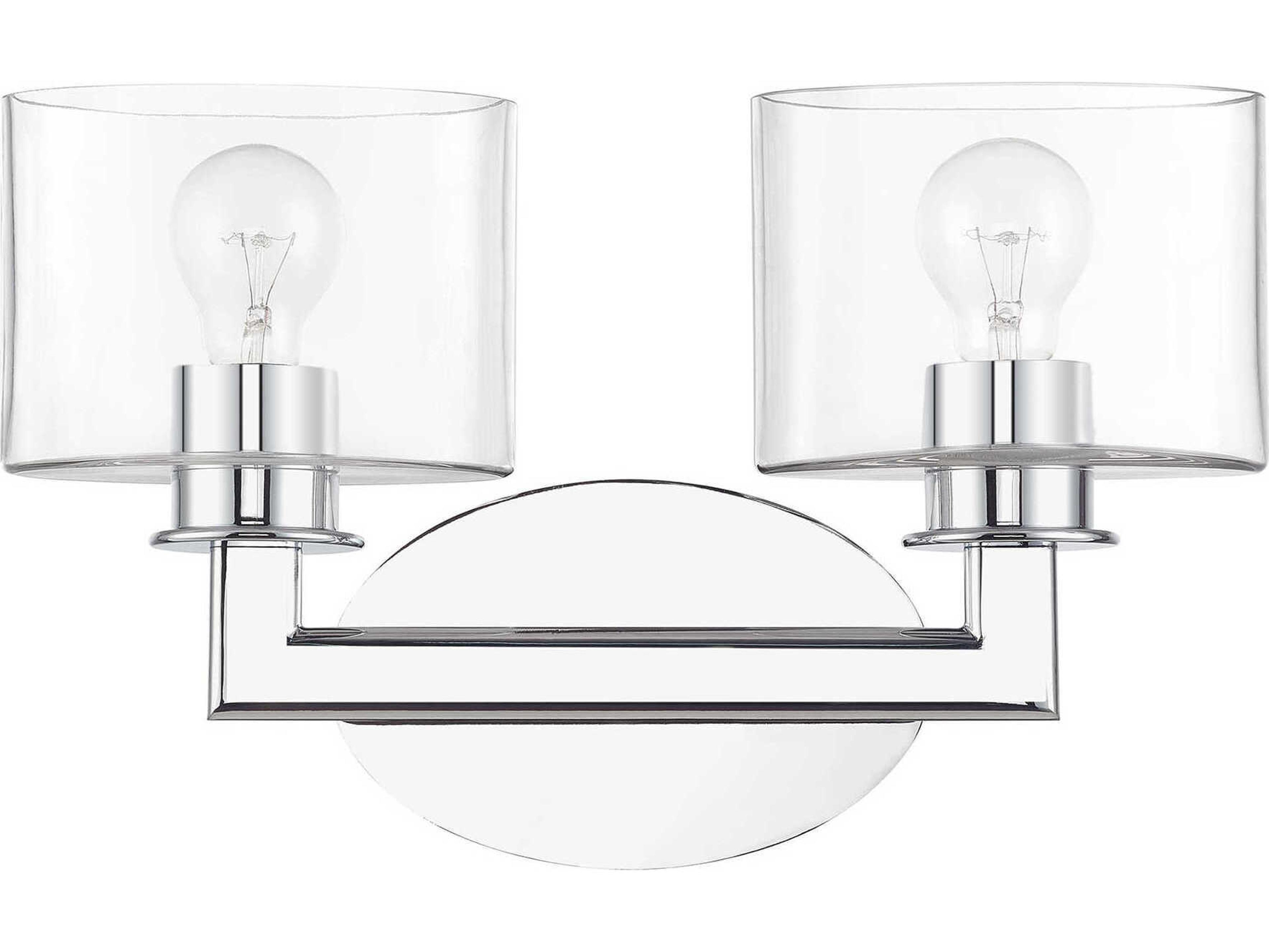 Livex Lighting Bernardino 2-Light Polished Chrome Vanity Light