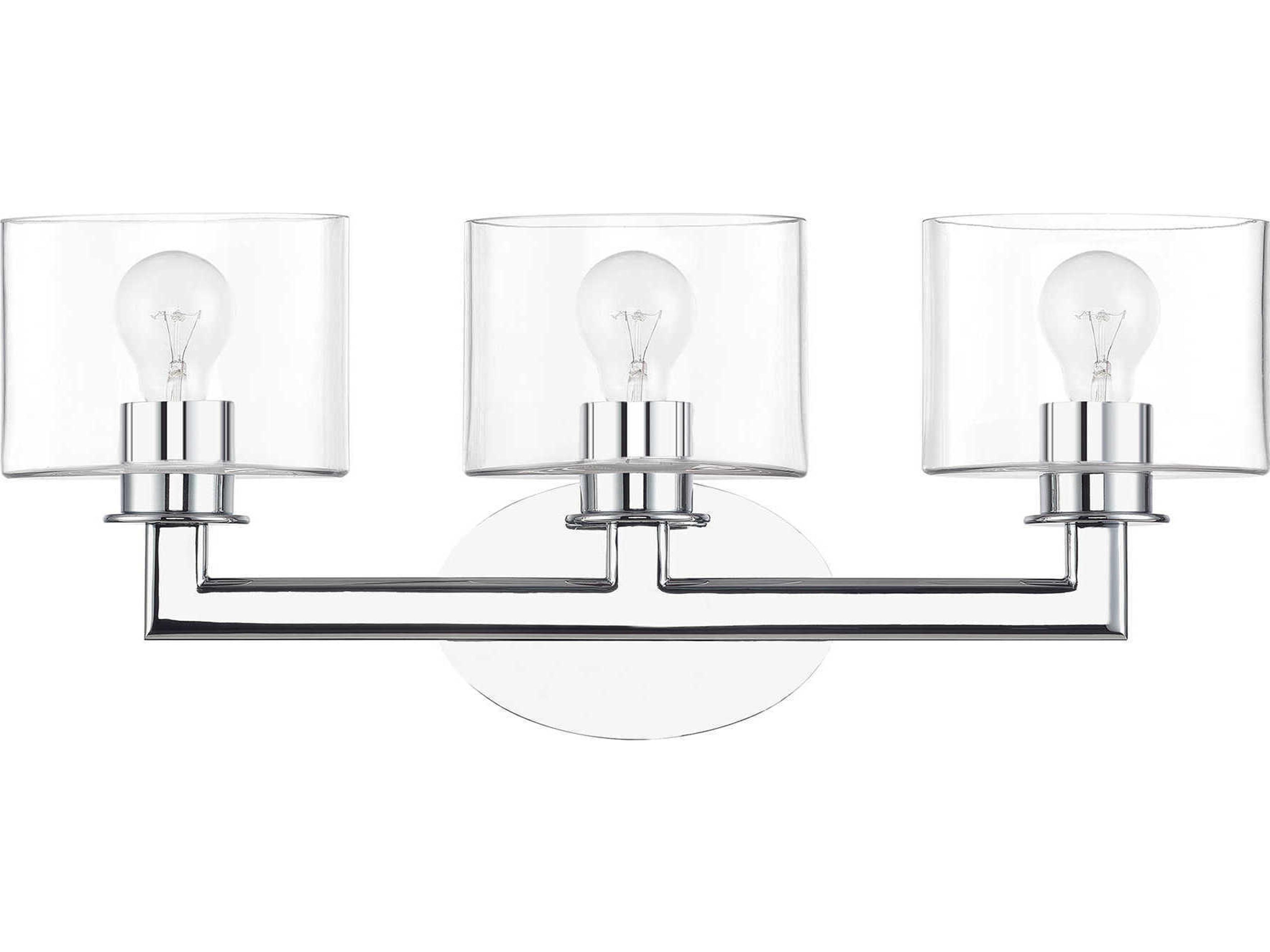 Livex Lighting Bernardino 3-Light Polished Chrome Vanity Light