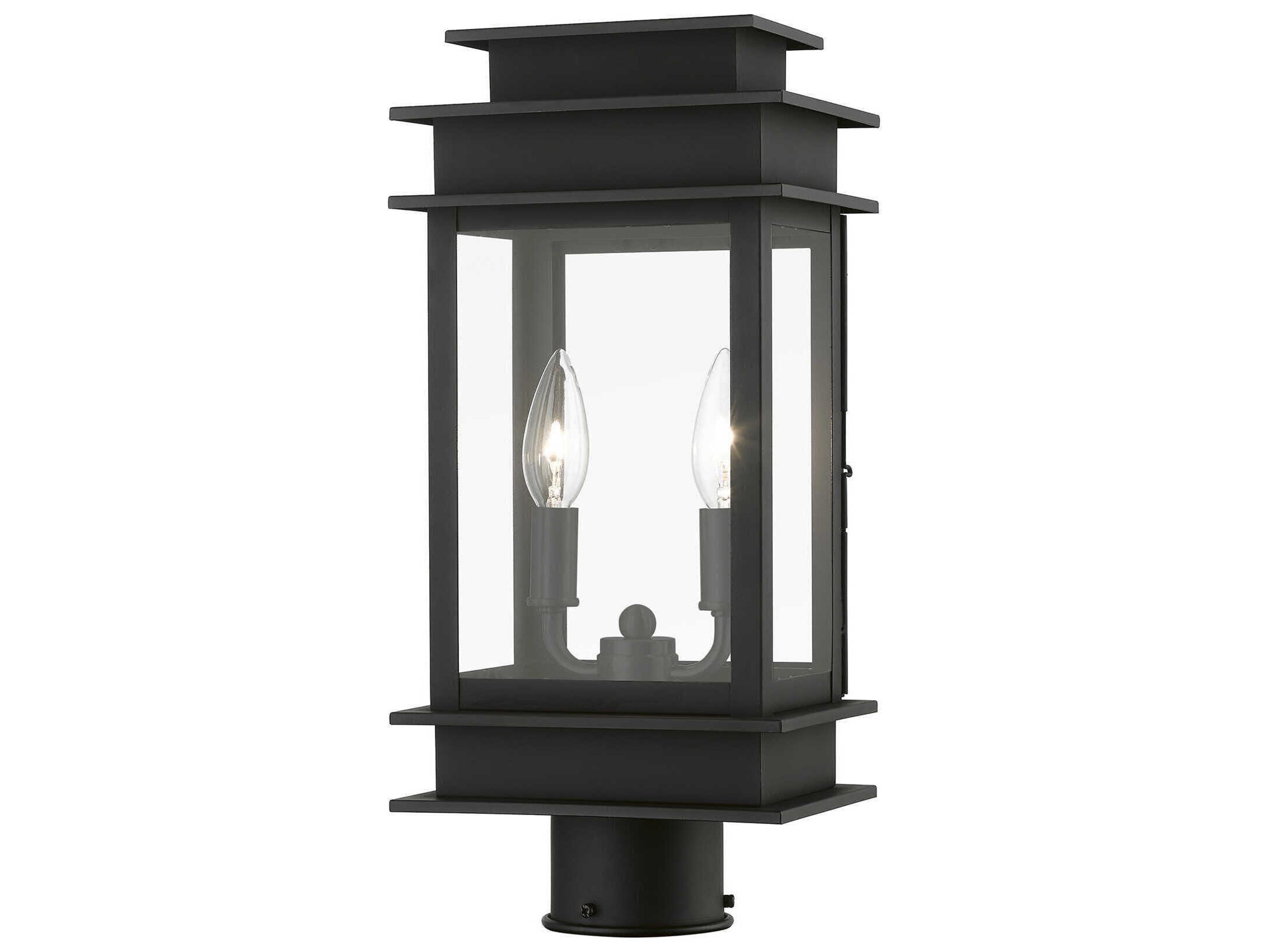 Livex Lighting Princeton Stainless Steel Reflector Outdoor Post Light