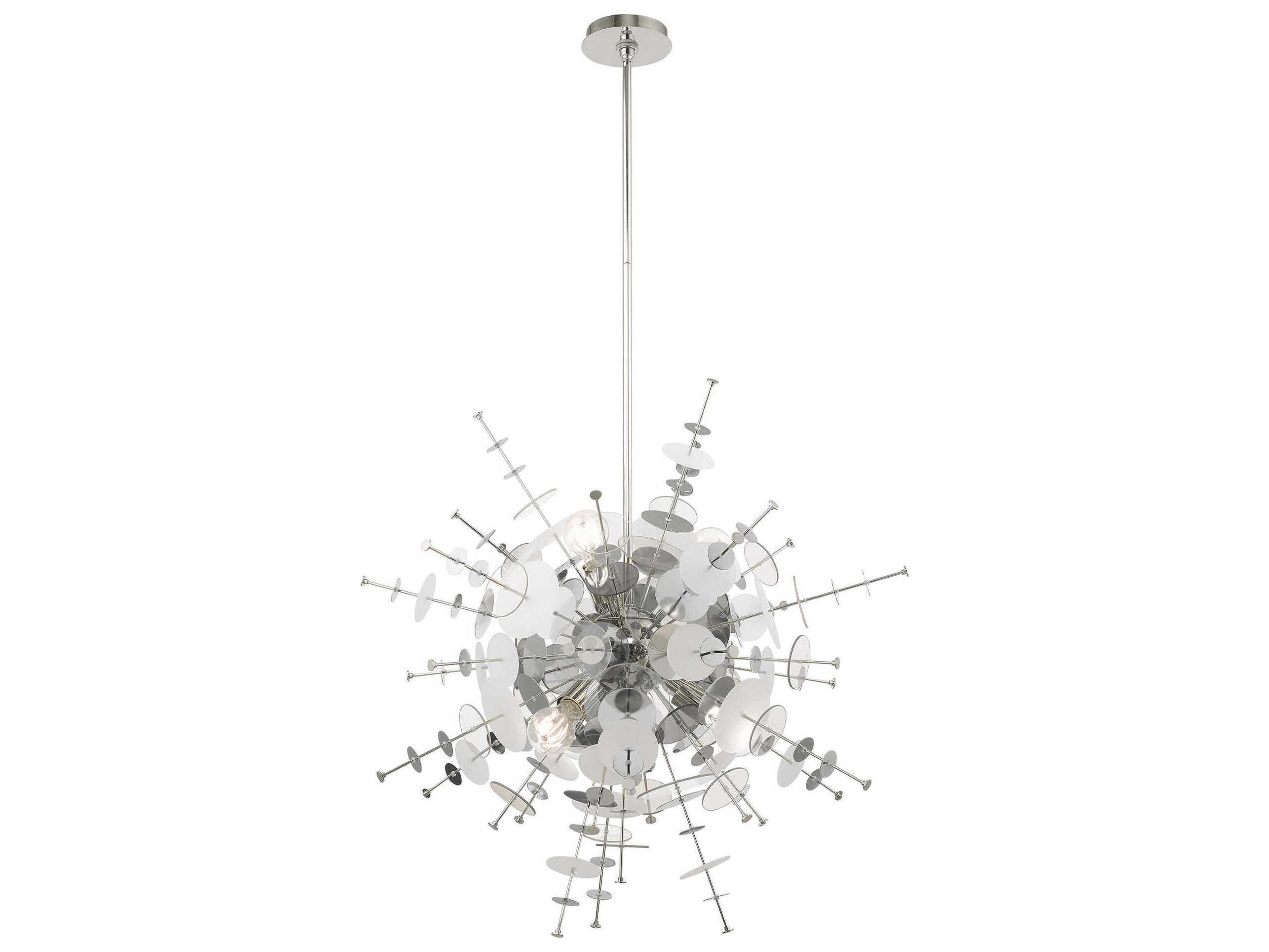 Livex Lighting Circulo 6-Light Polished Chrome Glass Pendant