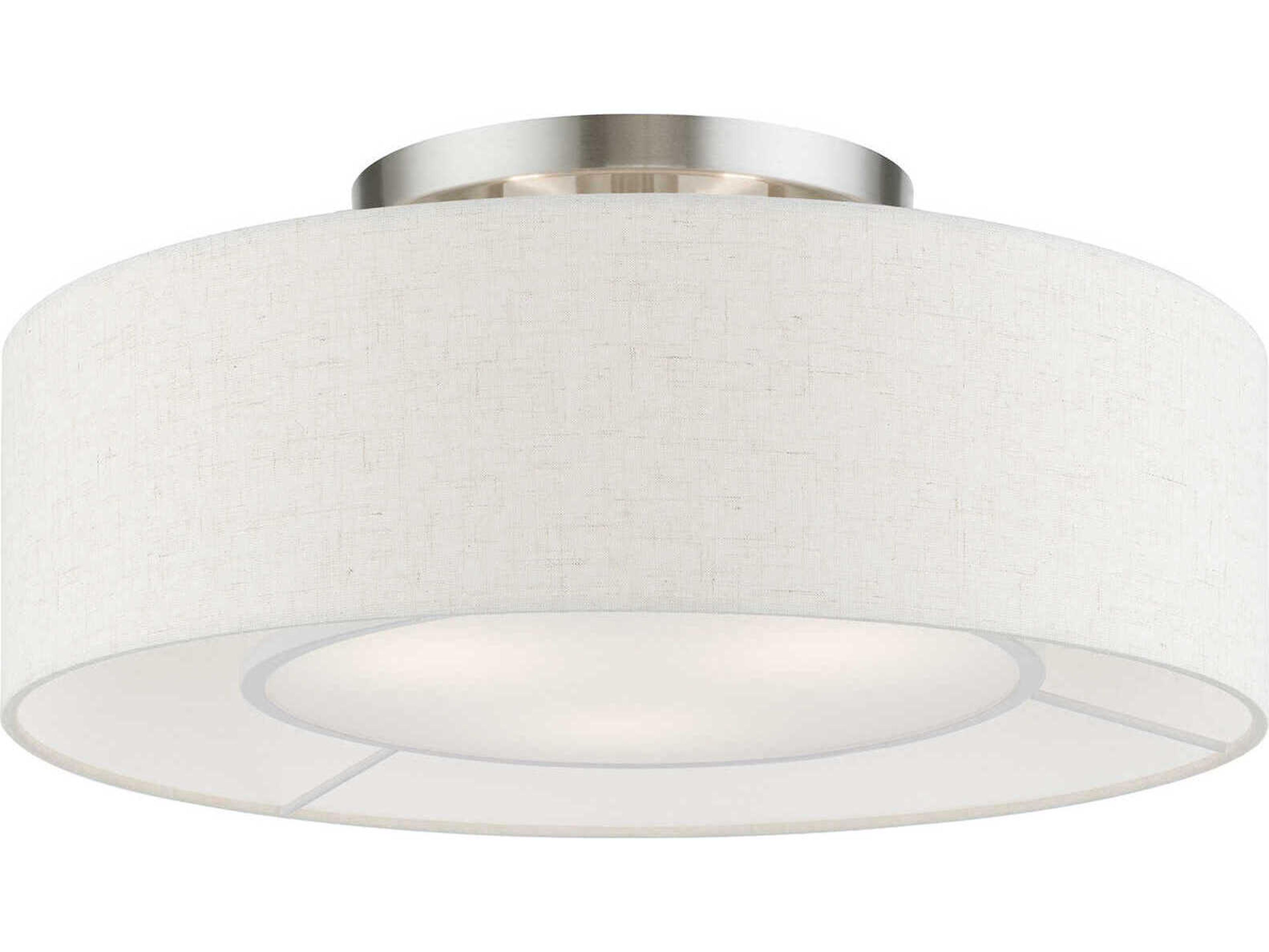 Livex Lighting Ellsworth 3-Light English Bronze Drum Semi Flush Mount