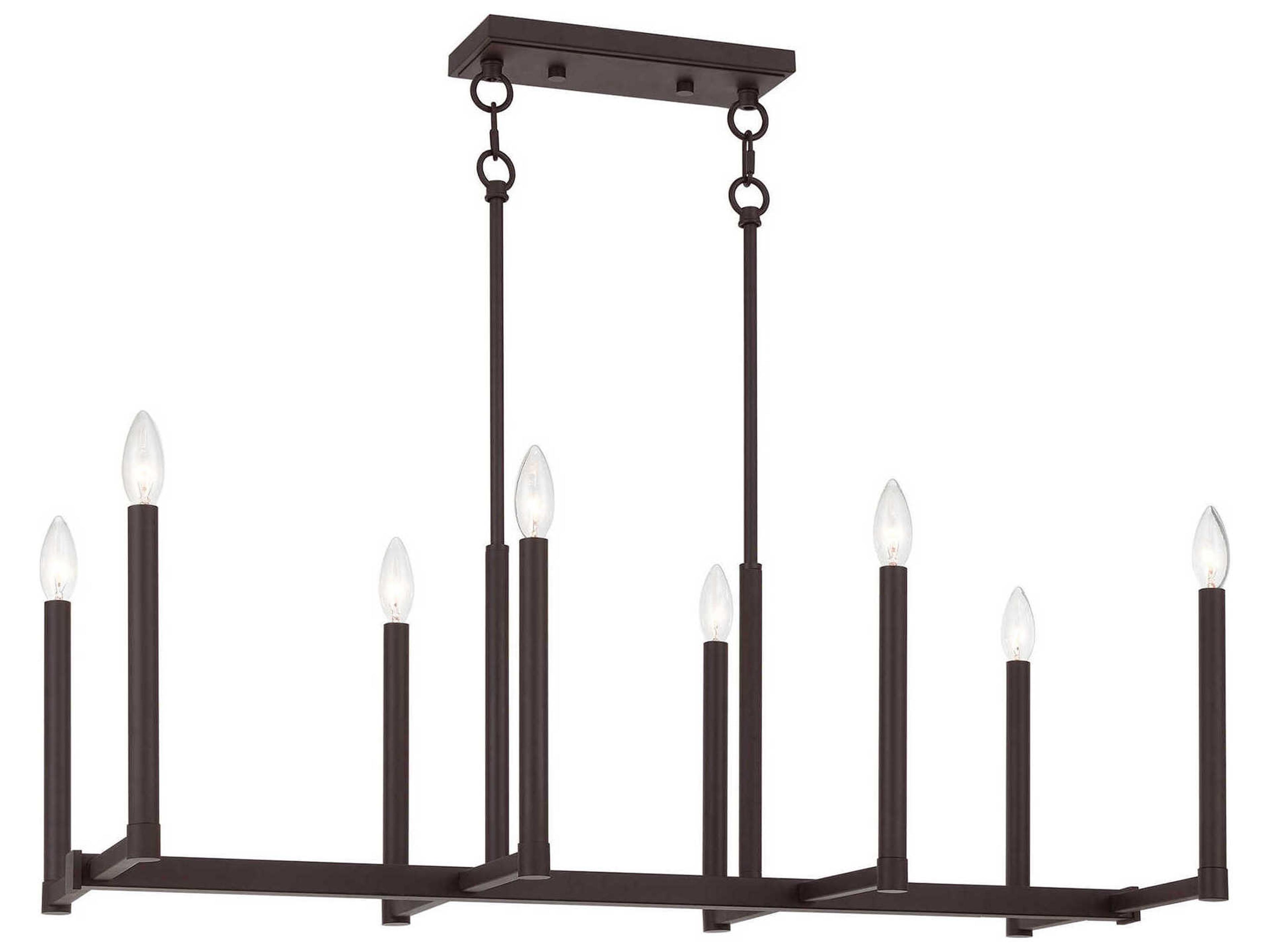 Livex Lighting Alpine 8-Light Bronze Linear Island Pendant