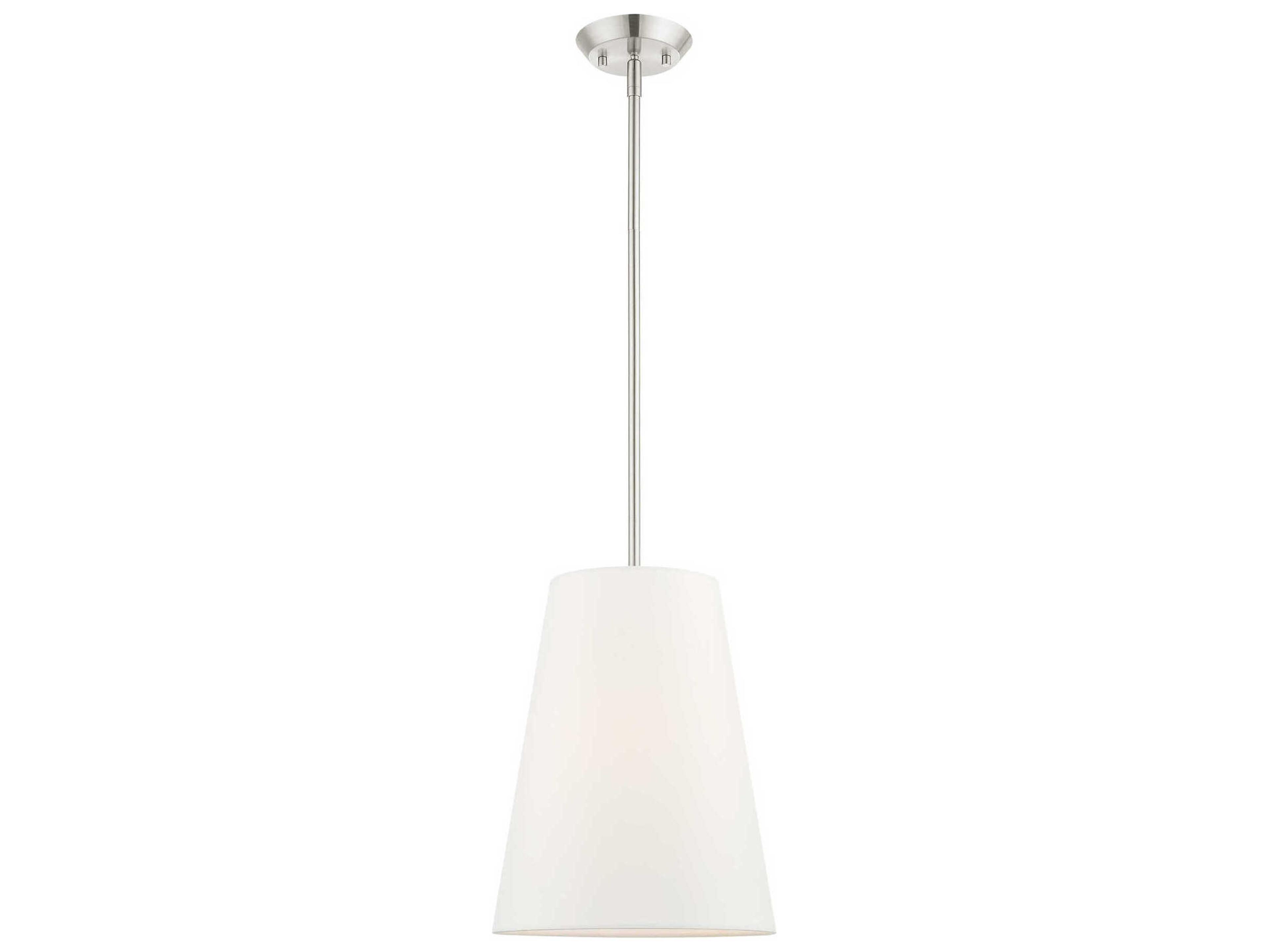 Livex Lighting Prato 1-Light Brushed Nickel Empire Geometric Mini Pendant