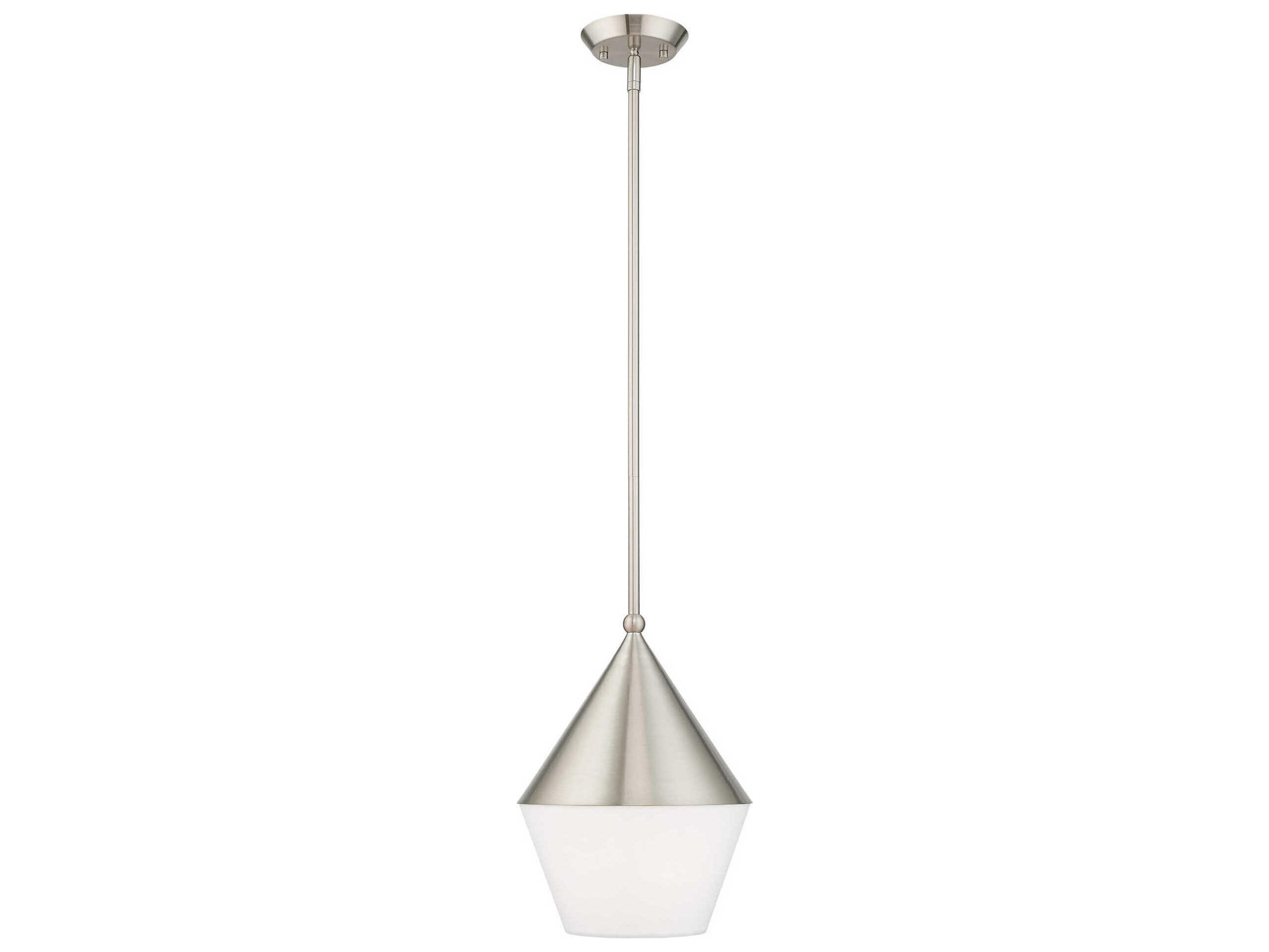 Livex Lighting Stockholm 1-Light Brushed Nickel Mini Pendant