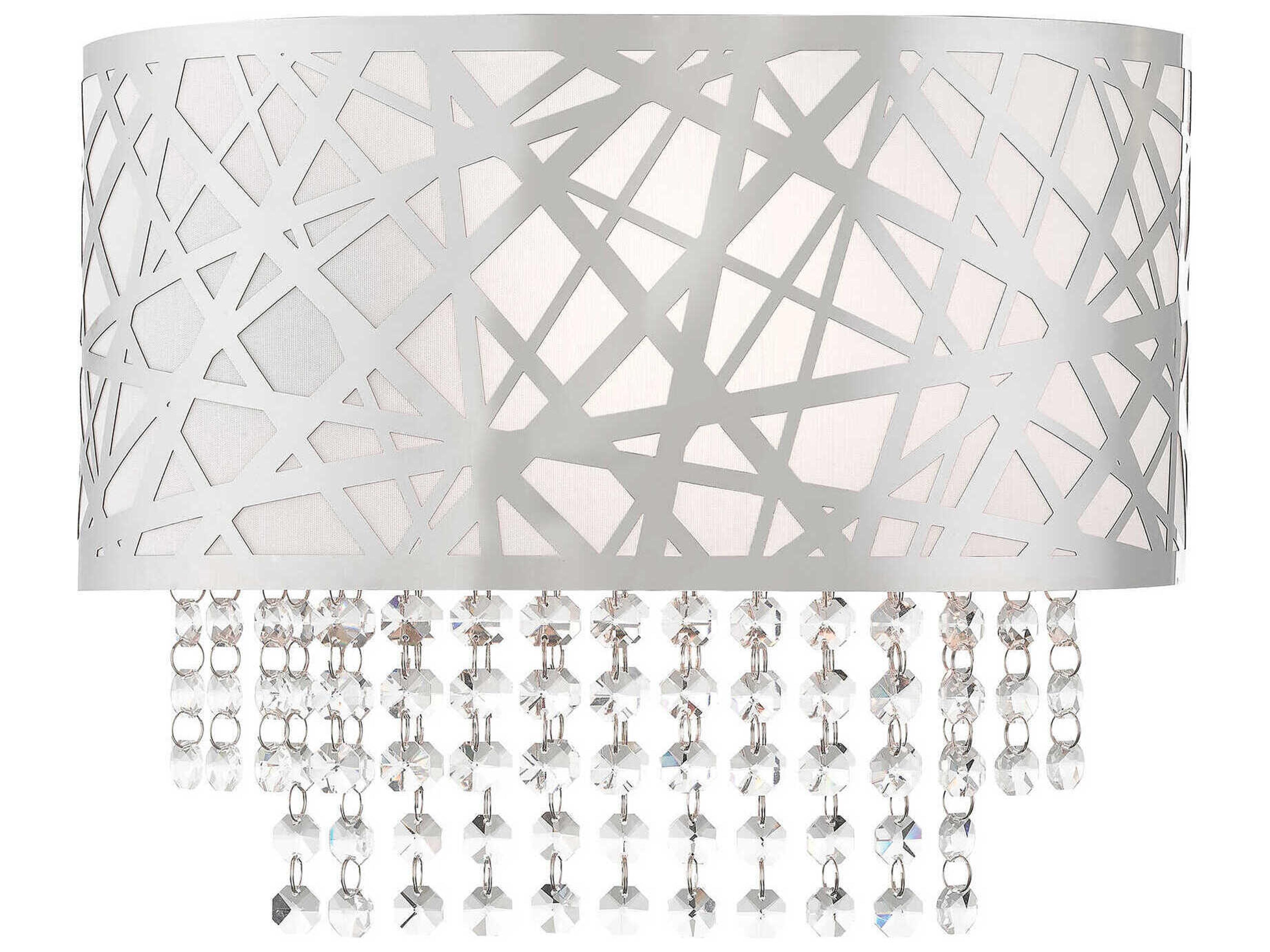 Livex Lighting Allendale 1-Light Polished Chrome Crystal Wall Sconce
