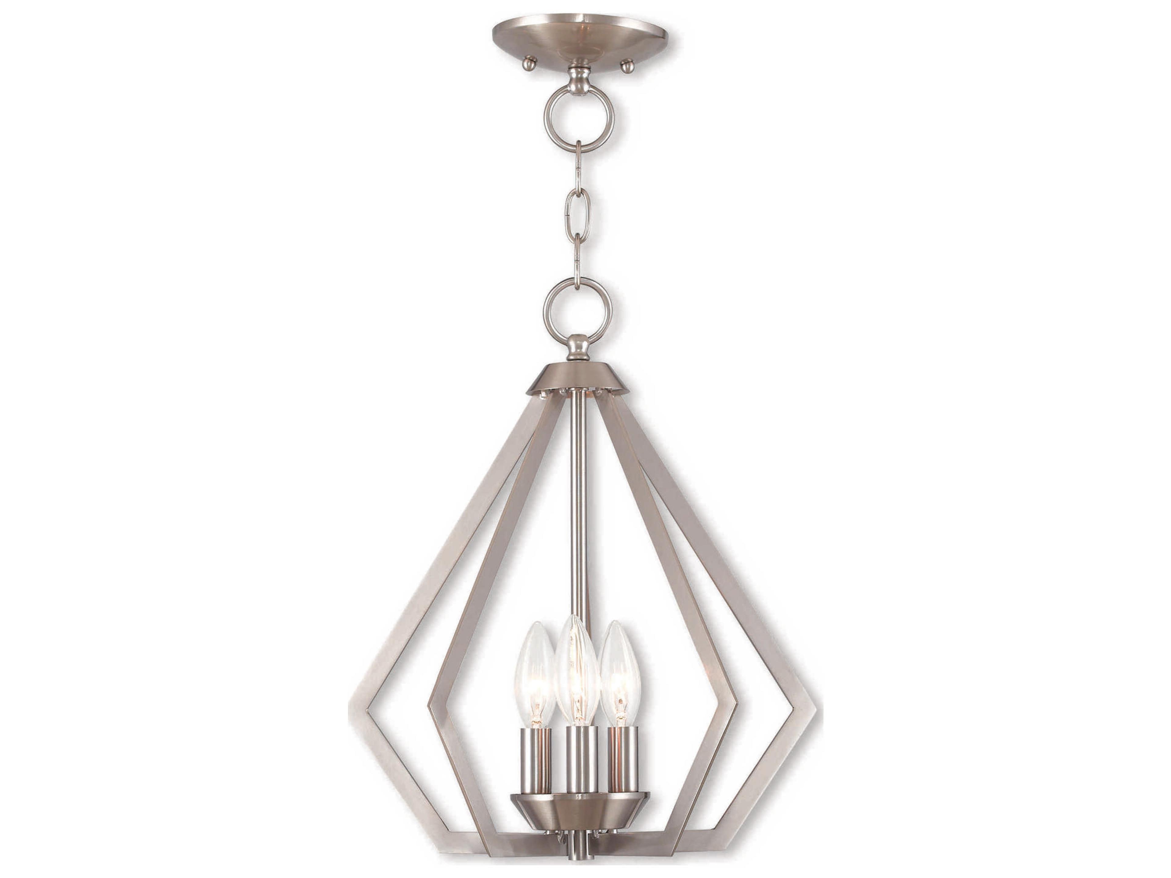 Livex Lighting Prism 3-Light Brushed Nickel Pendant