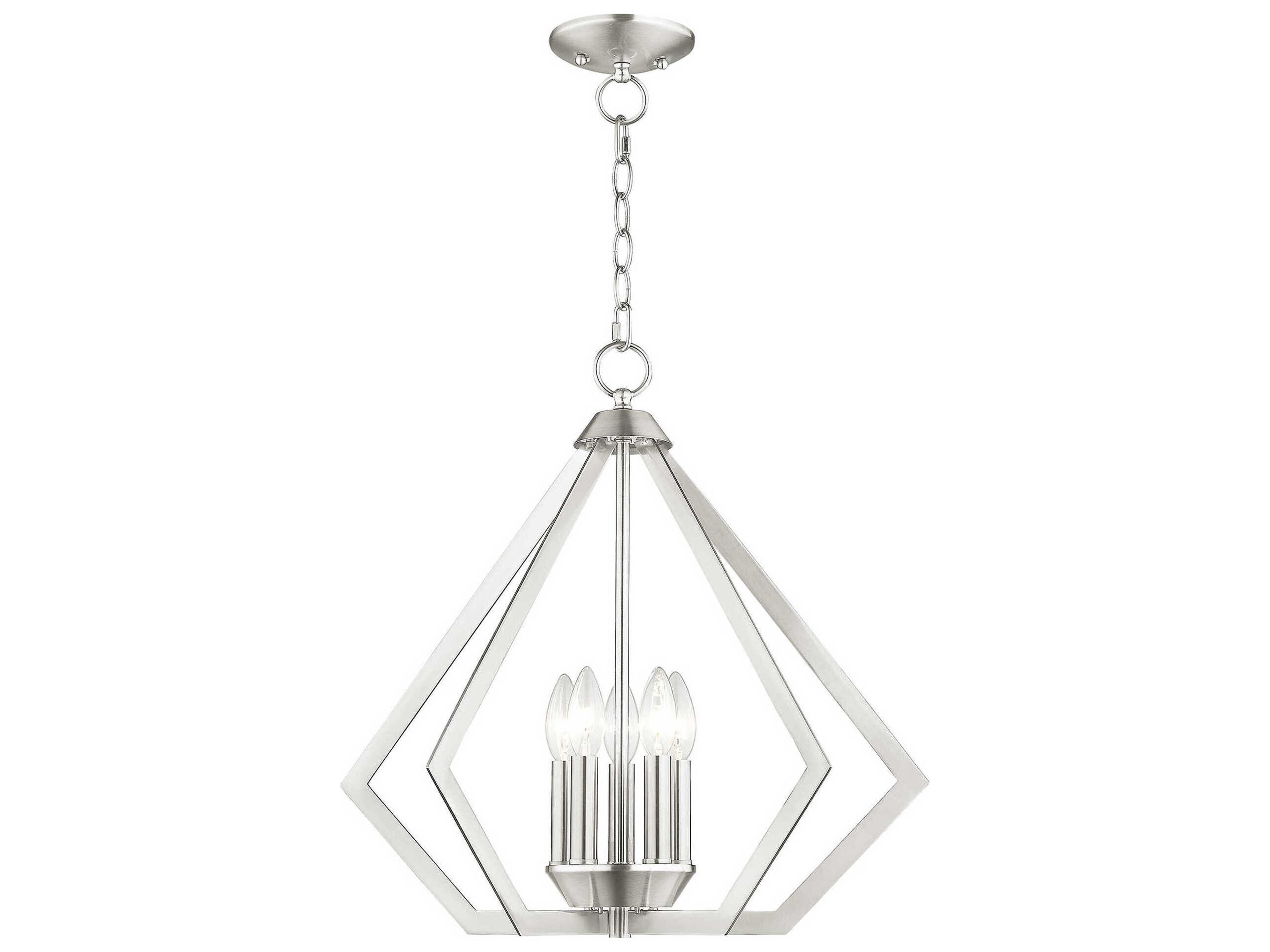 Livex Lighting Prism 5-Light Brushed Nickel Pendant