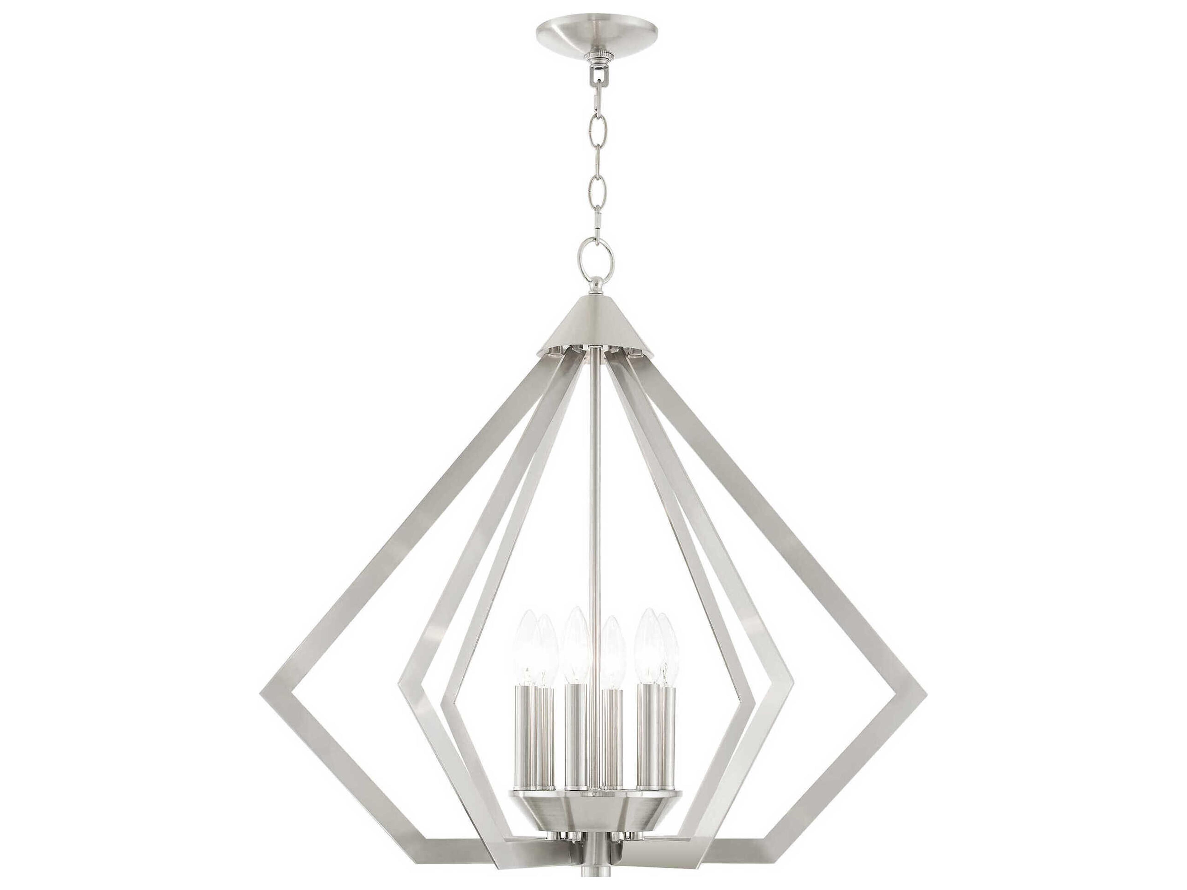 Livex Lighting Prism 6-Light Brushed Nickel Pendant