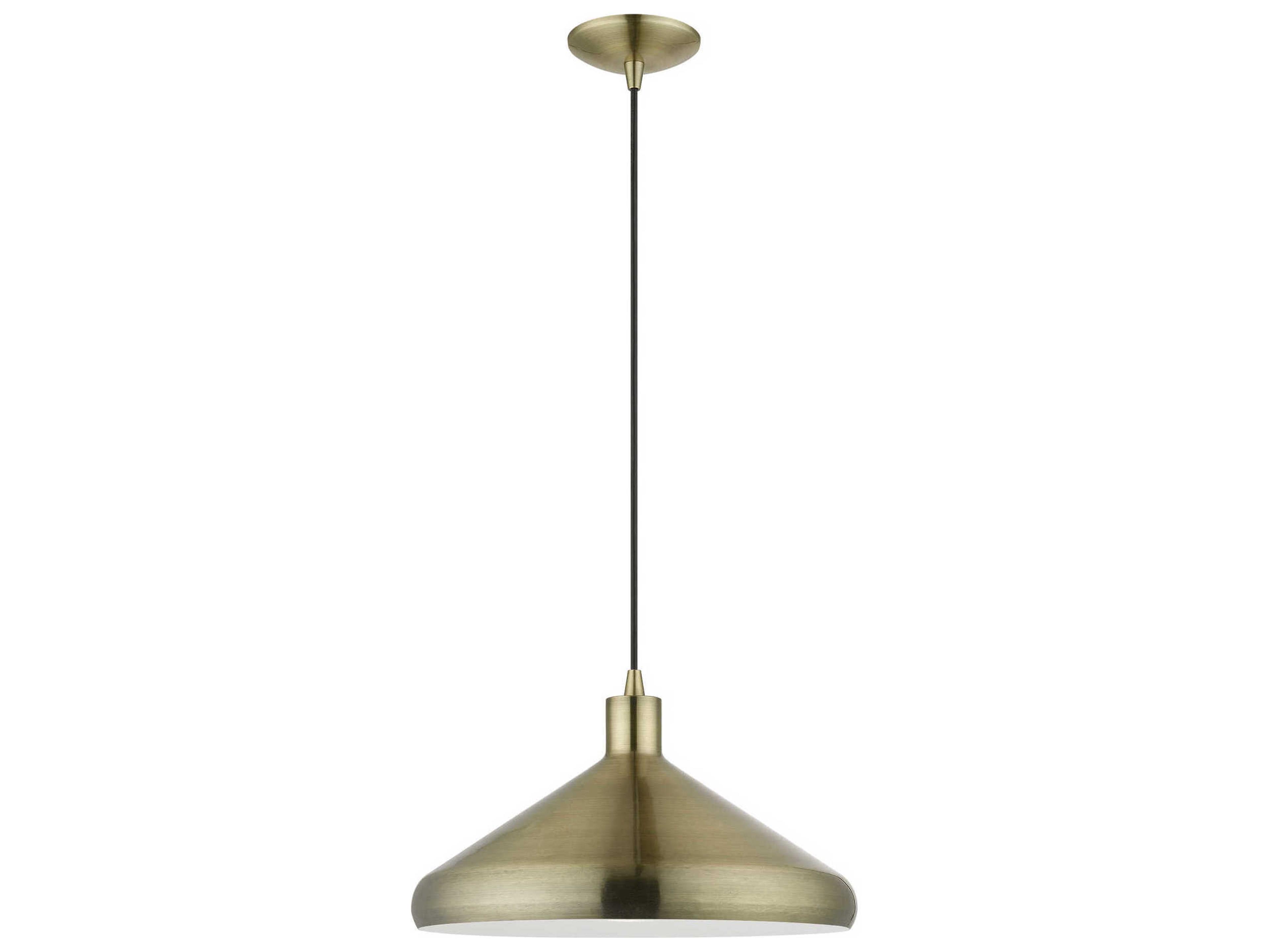 Livex Lighting Geneva 1-Light Antique Brass Pendant