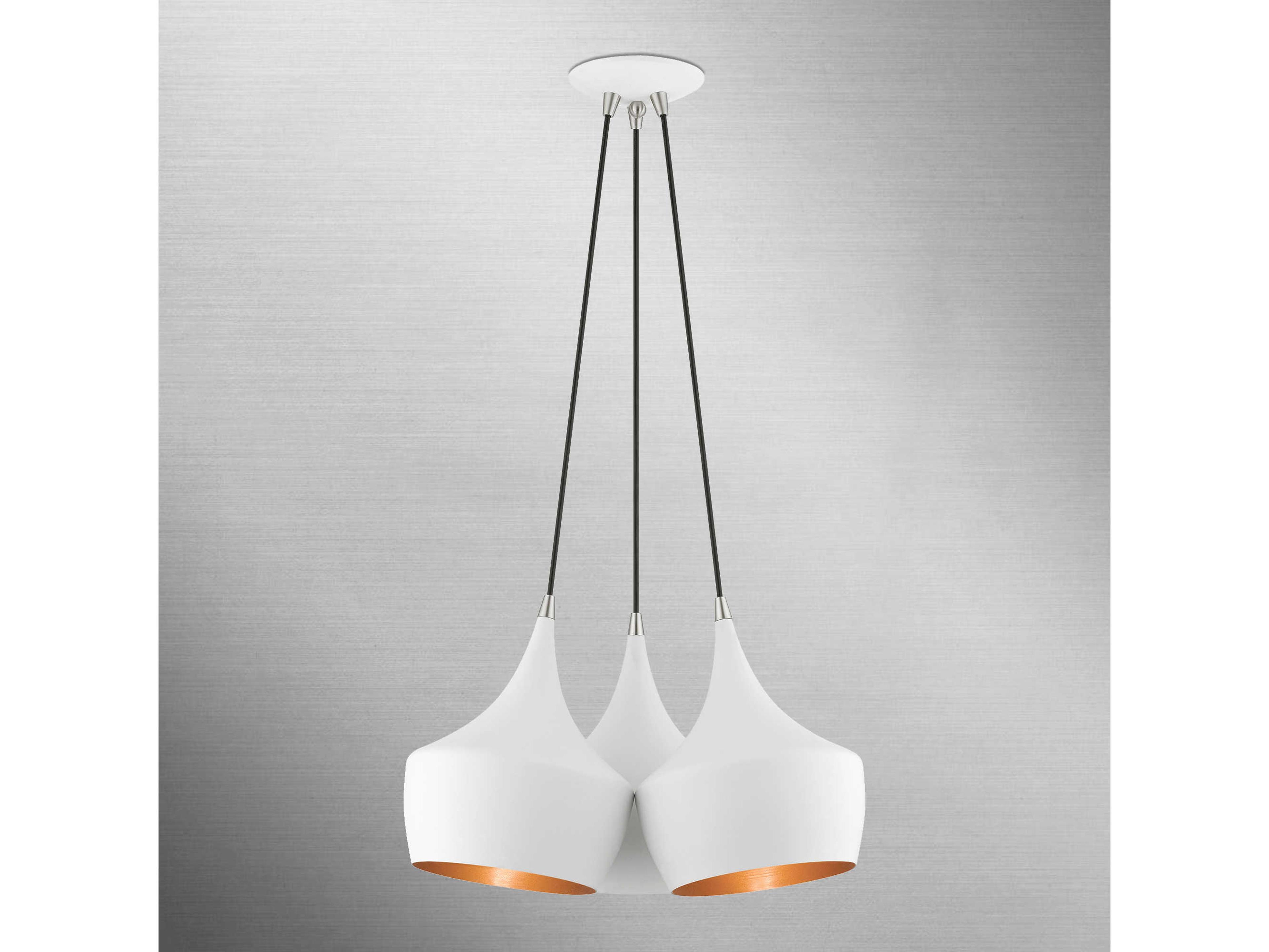 Livex Lighting Waldorf 3-Light White Gold Pendant