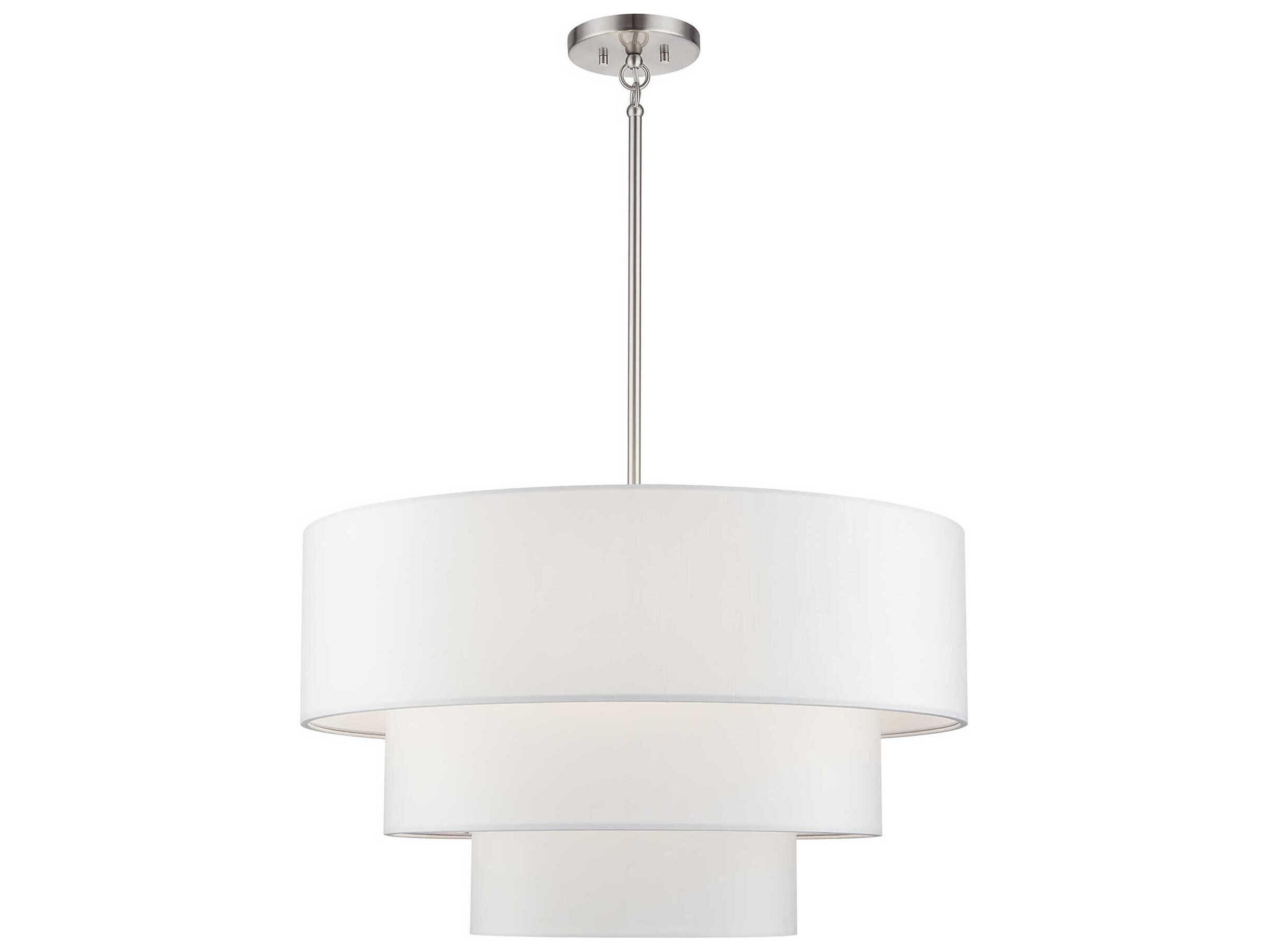 Livex Lighting Manorwood 5-Light Brushed Nickel Pendant