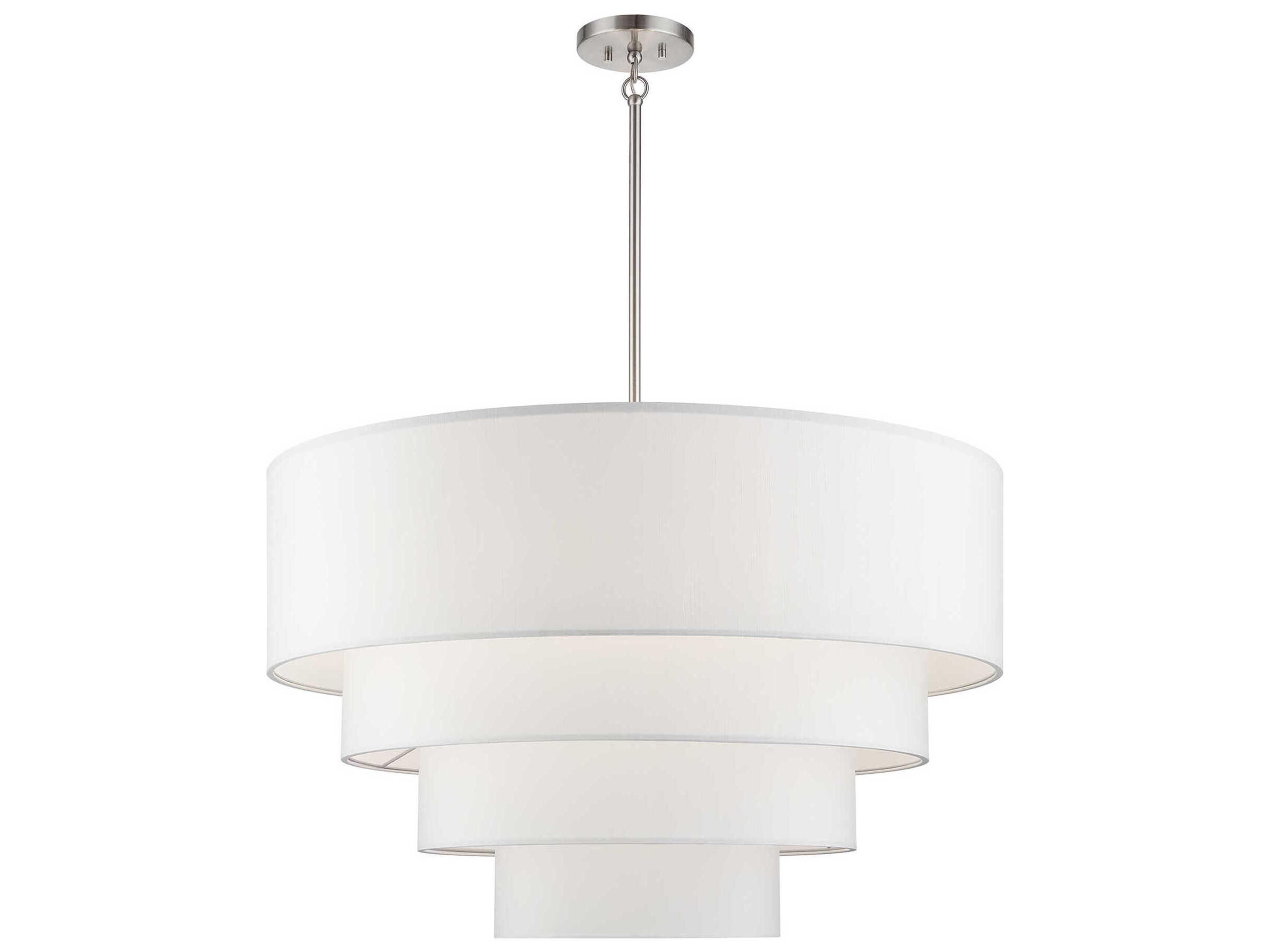 Livex Lighting Manorwood 8-Light Brushed Nickel Pendant