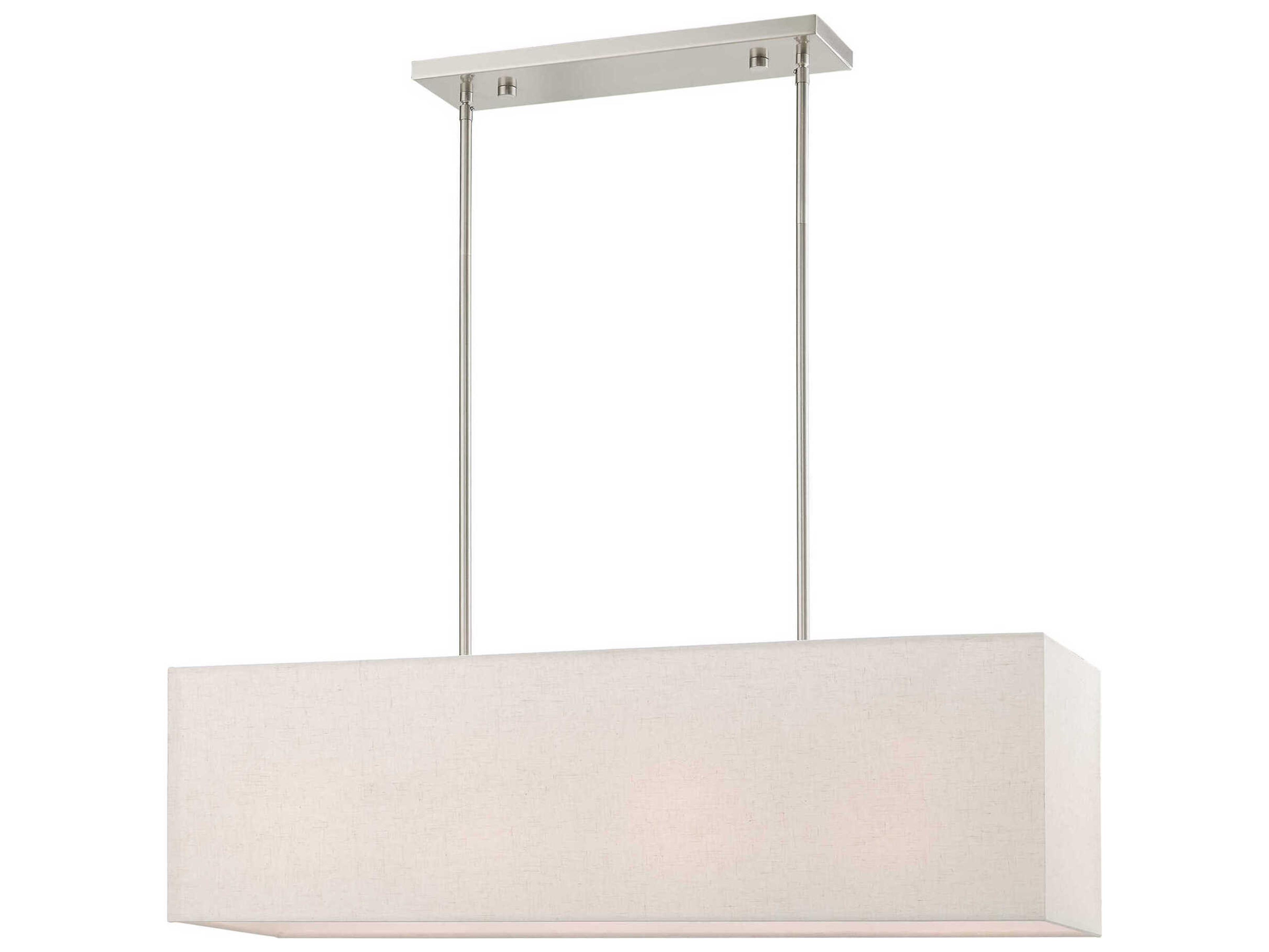 Livex Lighting Summit 4-Light Brushed Nickel Linear Island Pendant
