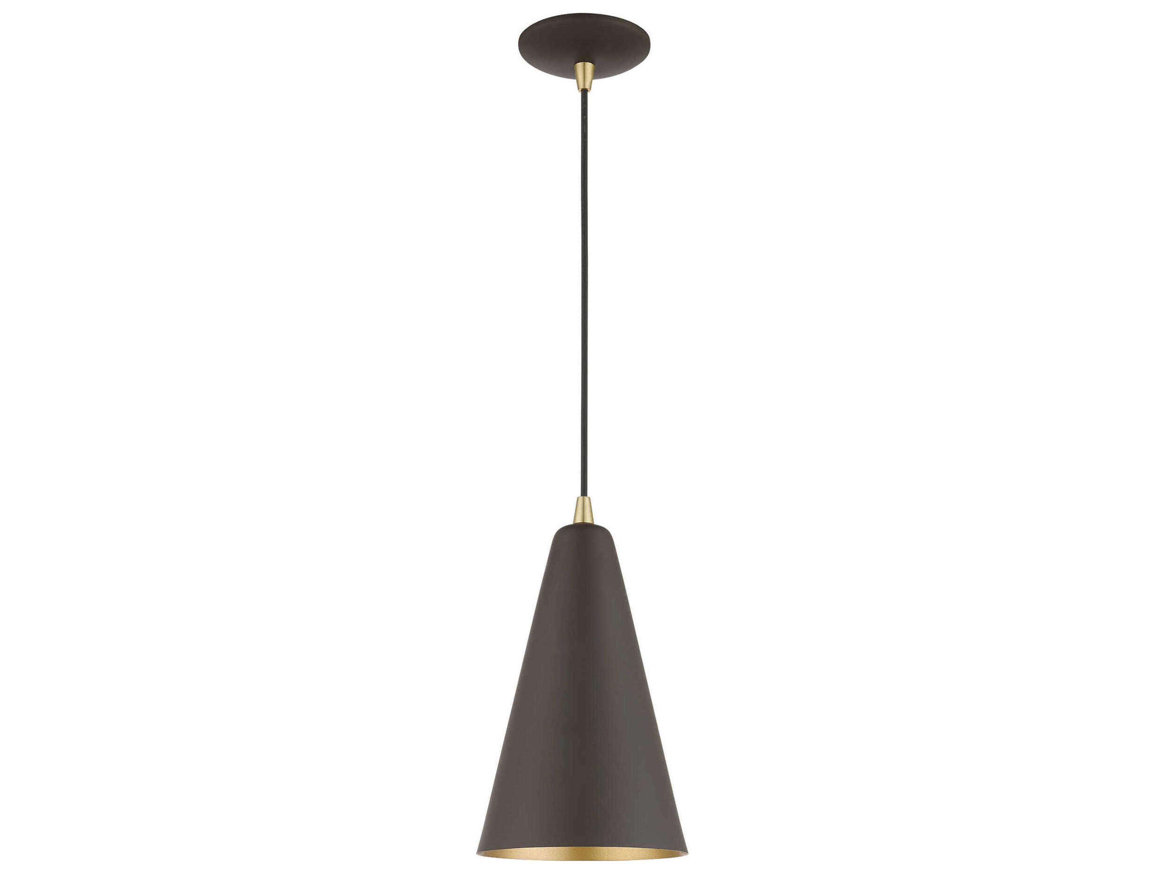 Livex Lighting Dulce 1-Light Bronze Antique Brass Mini Pendant