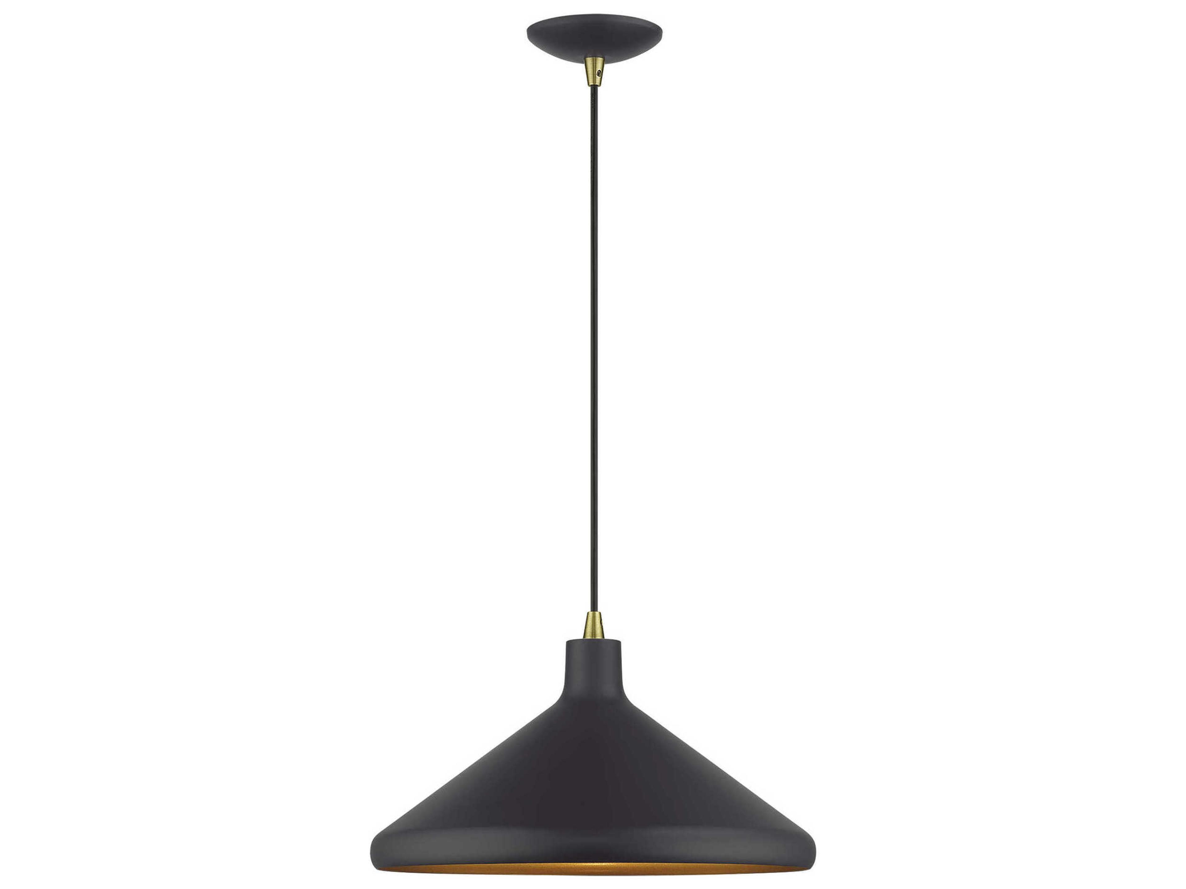 Livex Lighting Geneva 1-Light Bronze Antique Brass Pendant