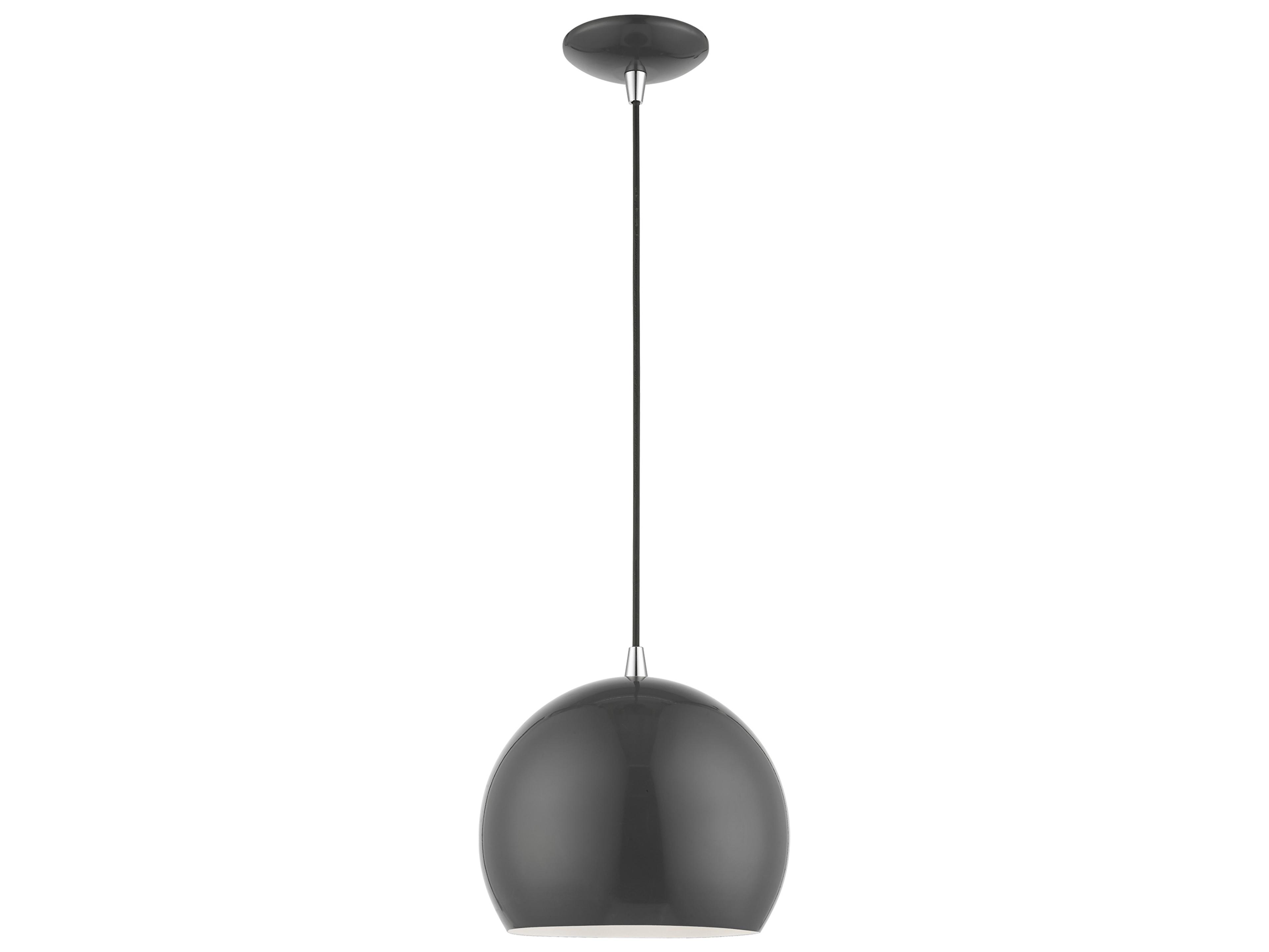Livex Lighting Piedmont 1-Light Black Globe Mini Pendant