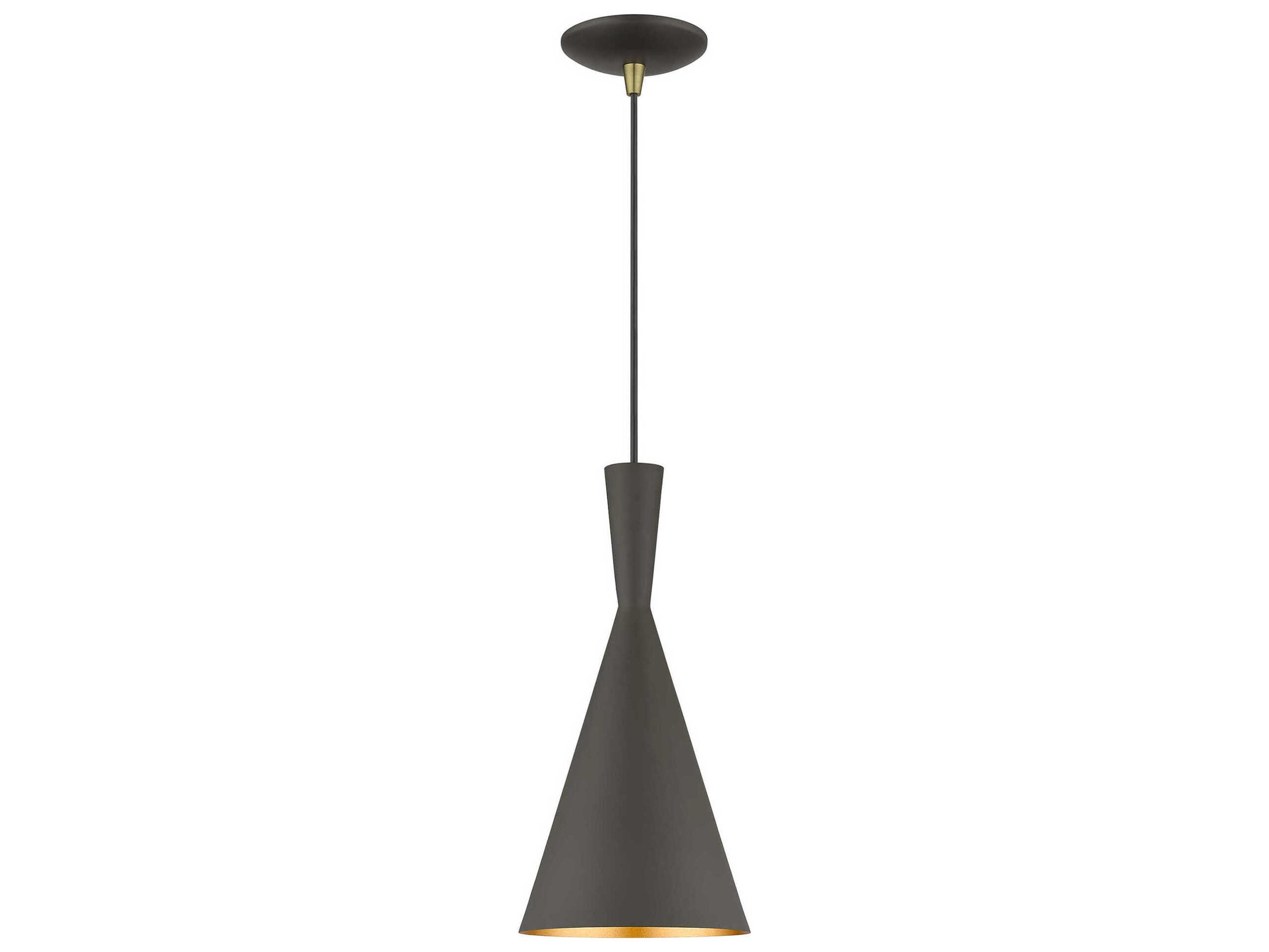 Livex Lighting Waldorf 1-Light Bronze Antique Brass Mini Pendant