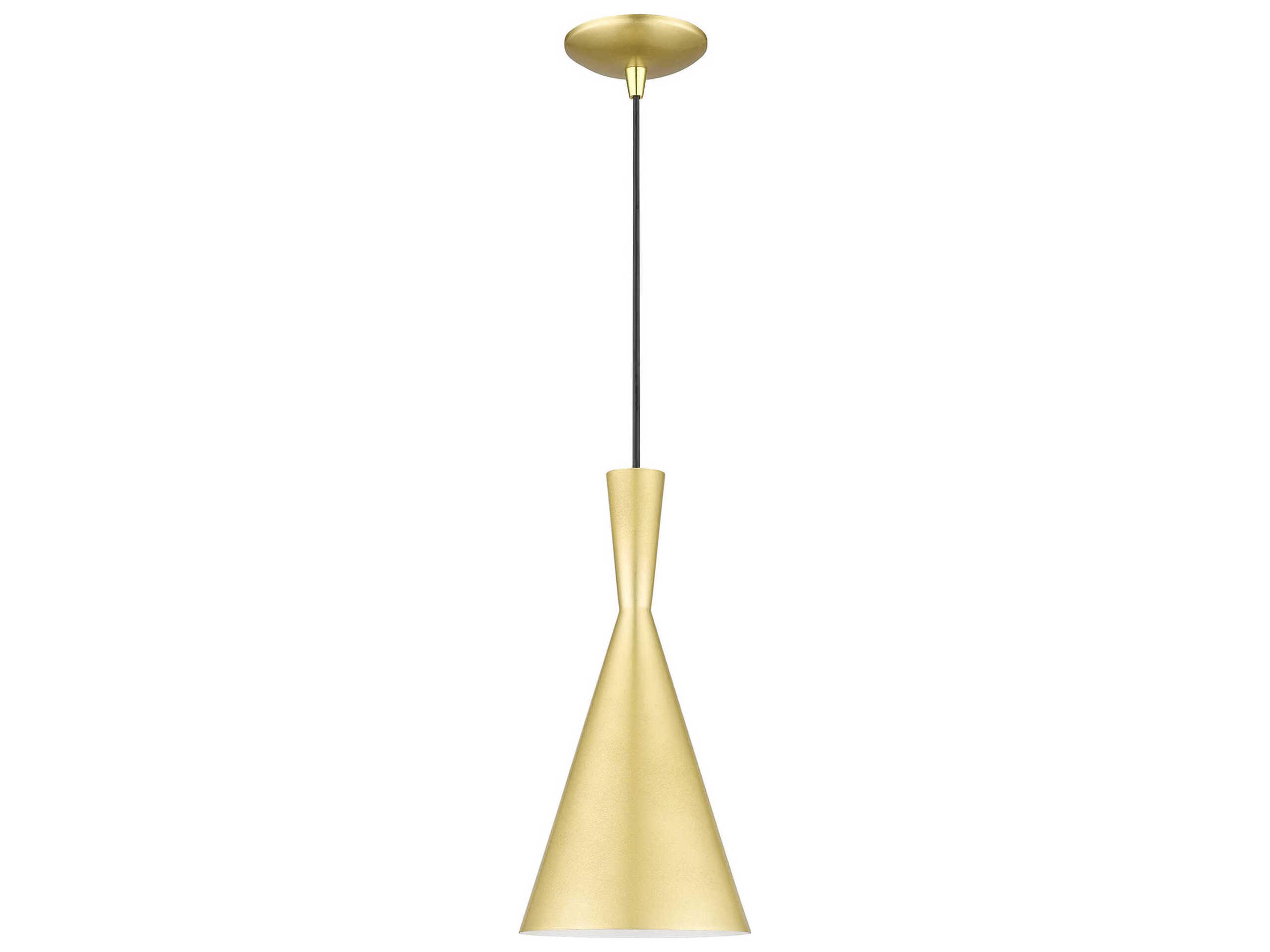 Livex Lighting Waldorf 1-Light Soft Gold Polished Brass Mini Pendant