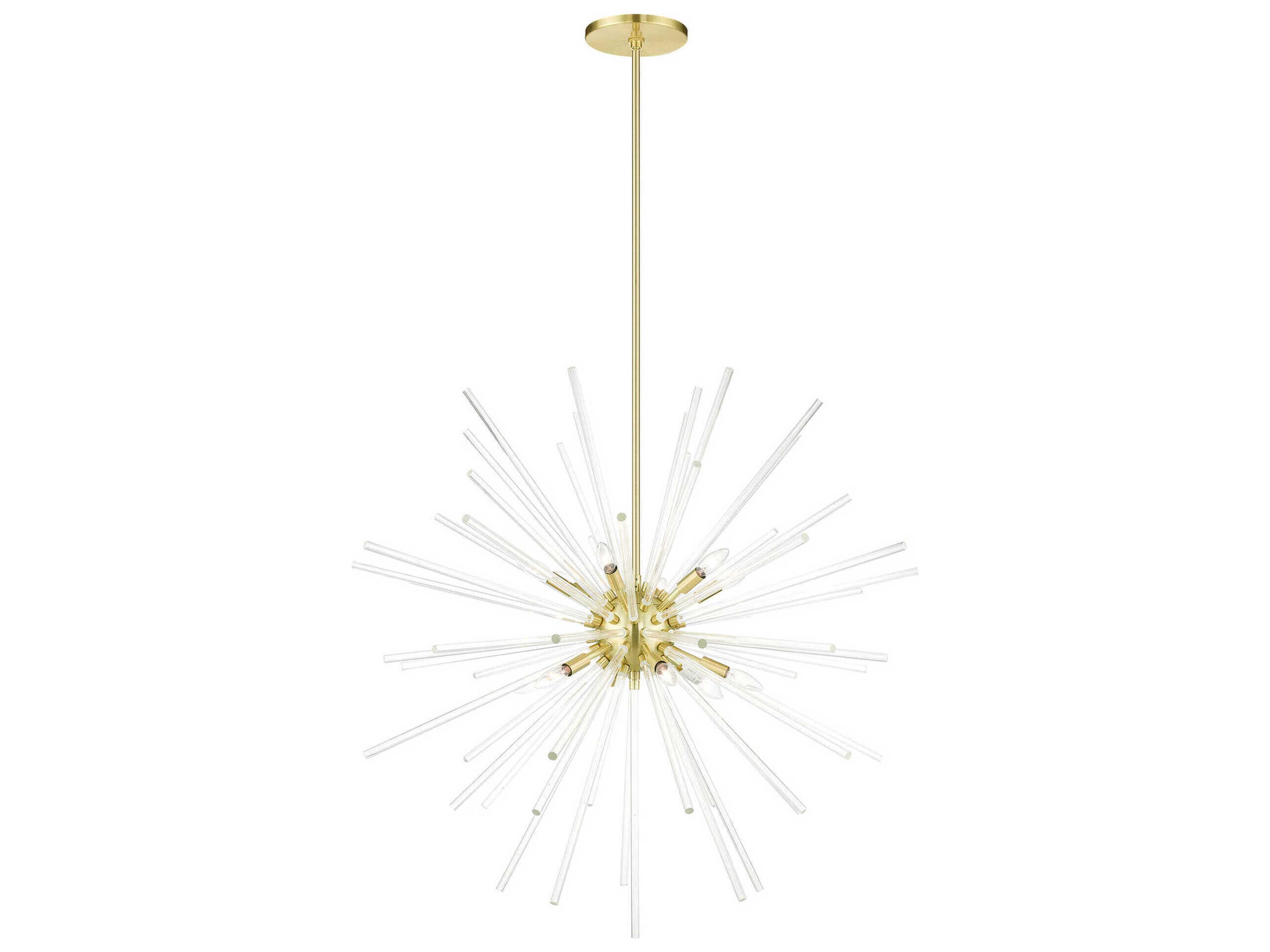 Livex Lighting Utopia 12-Light Satin Brass Crystal Sputnik Pendant