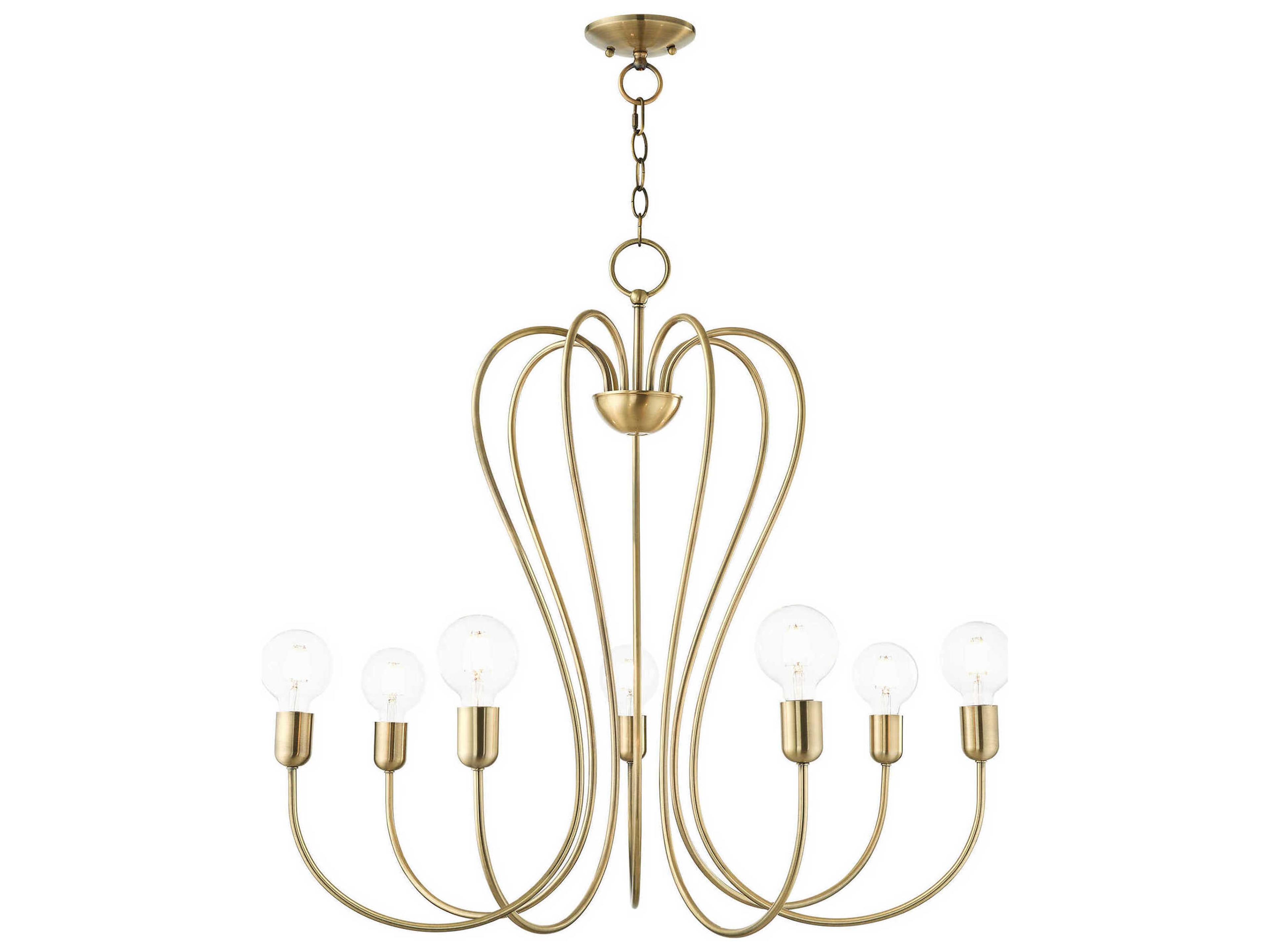 Livex Lighting Lucerne 7-Light Antique Brass Chandelier