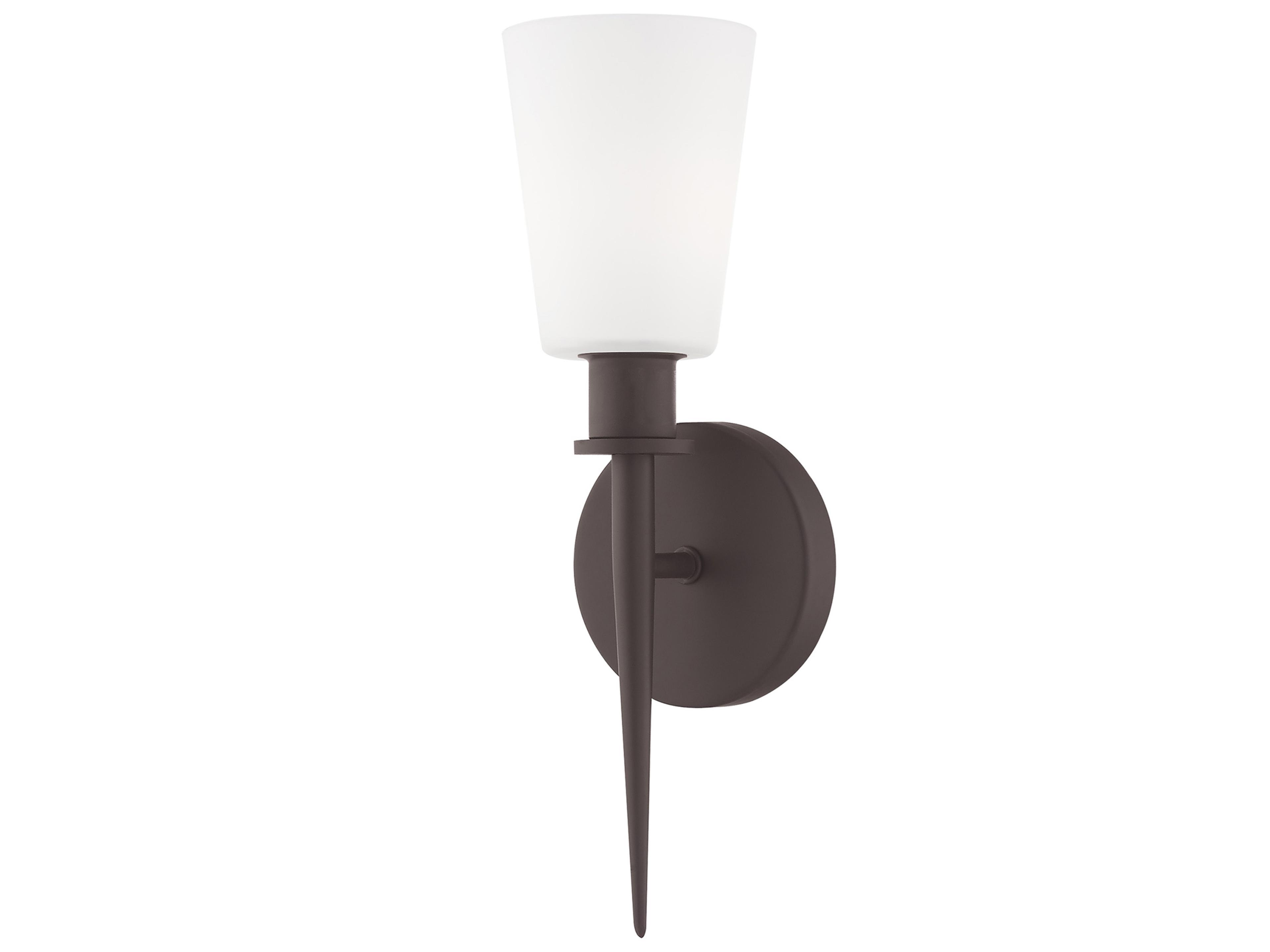 Livex Lighting Witten 1-Light Bronze Glass Wall Sconce