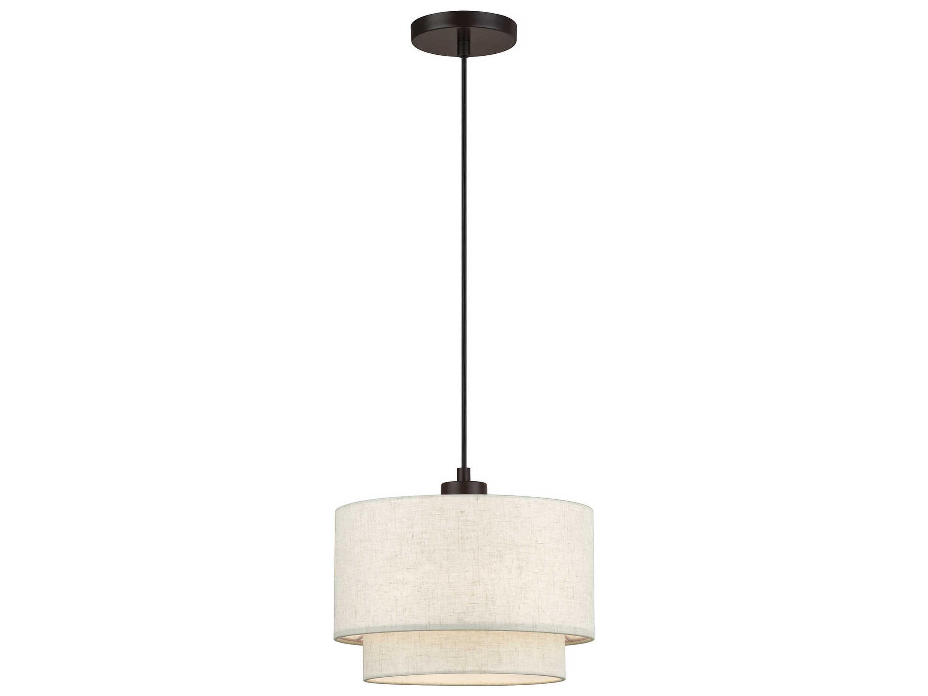 Livex Lighting Manorwood 1-Light English Bronze Drum Mini Pendant