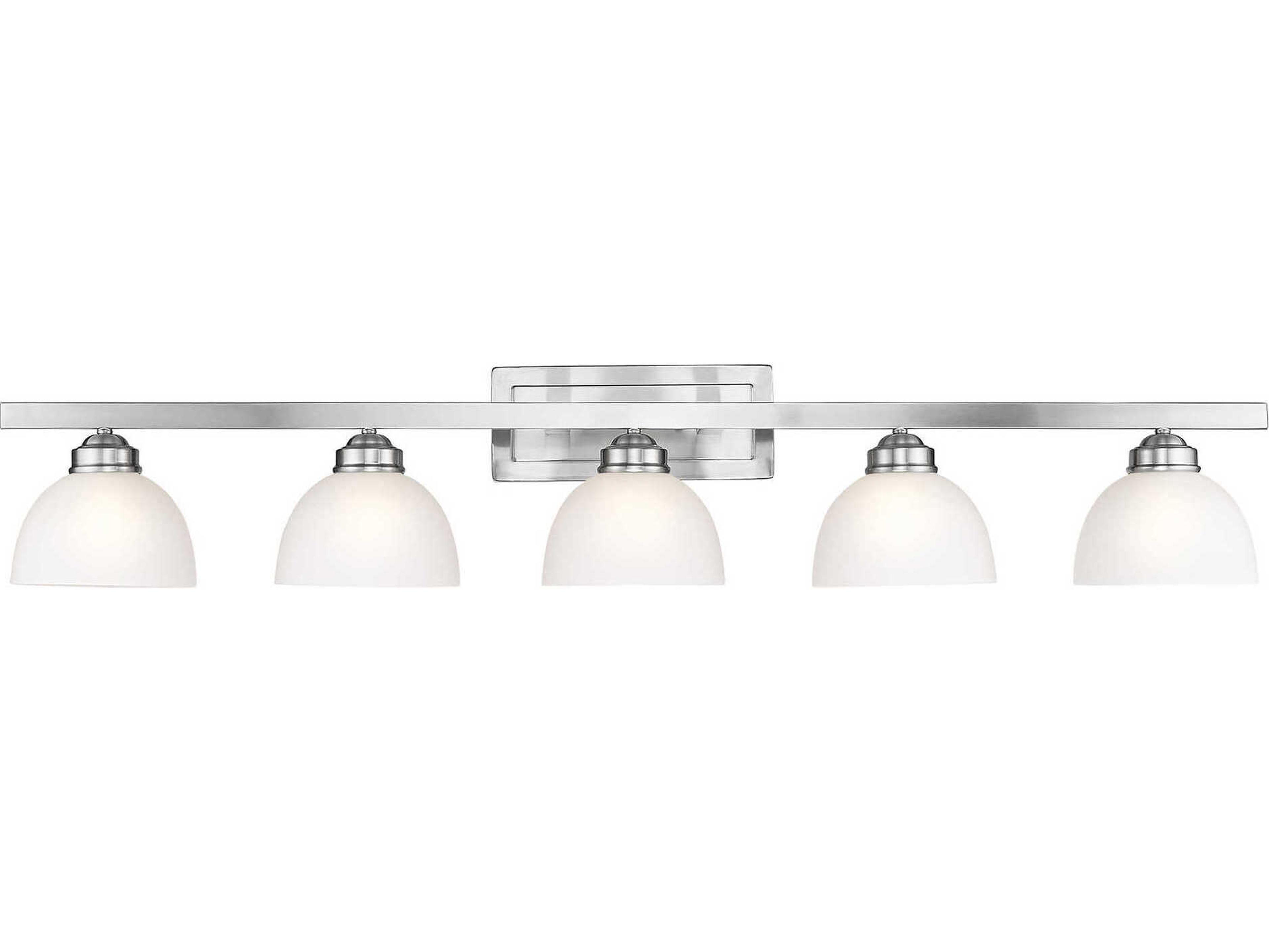 Livex Lighting Somerset 5-Light Brushed Nickel Glass Vanity Light