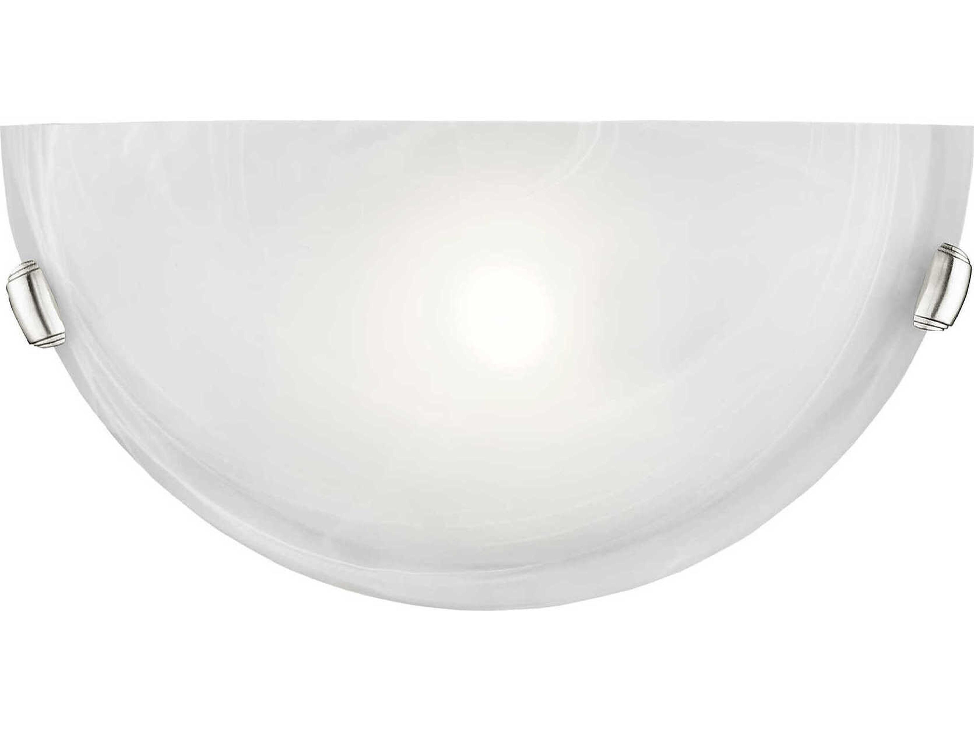 Livex Lighting Oasis 1-Light Brushed Nickel Glass Wall Sconce