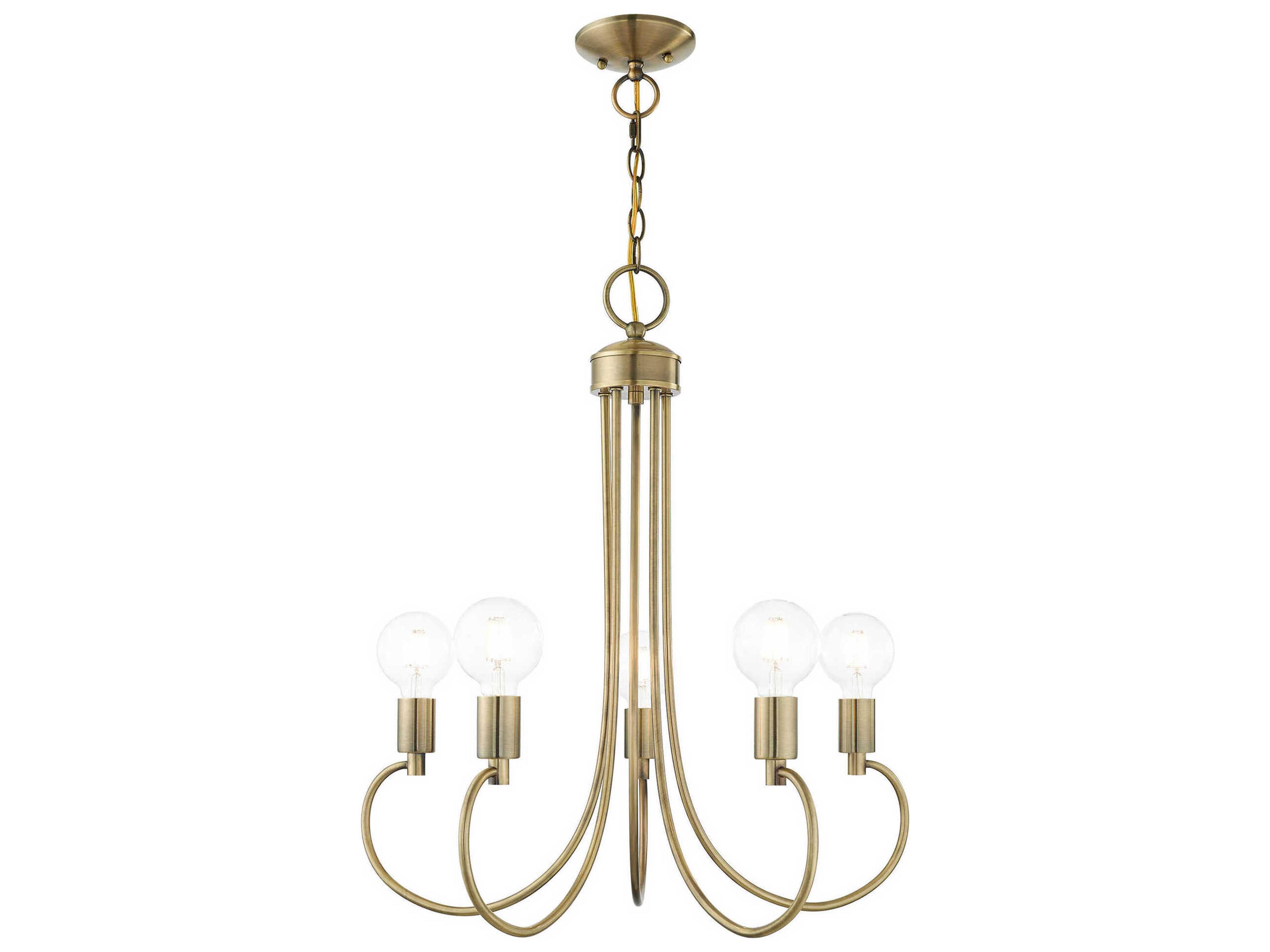 Livex Lighting Bari 5-Light Antique Brass Chandelier