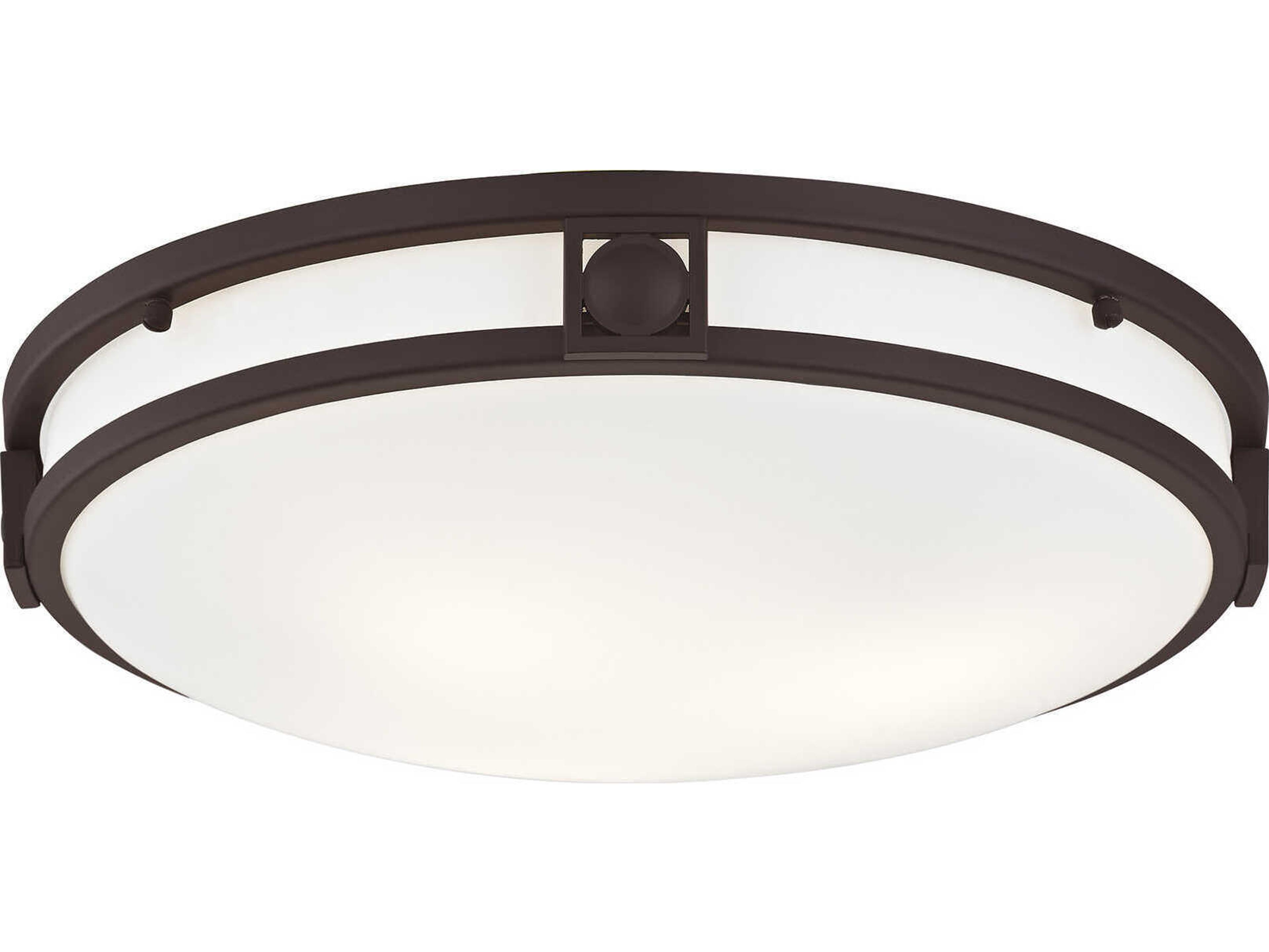 Livex Lighting Titania 3-Light Bronze Glass Bowl Flush Mount