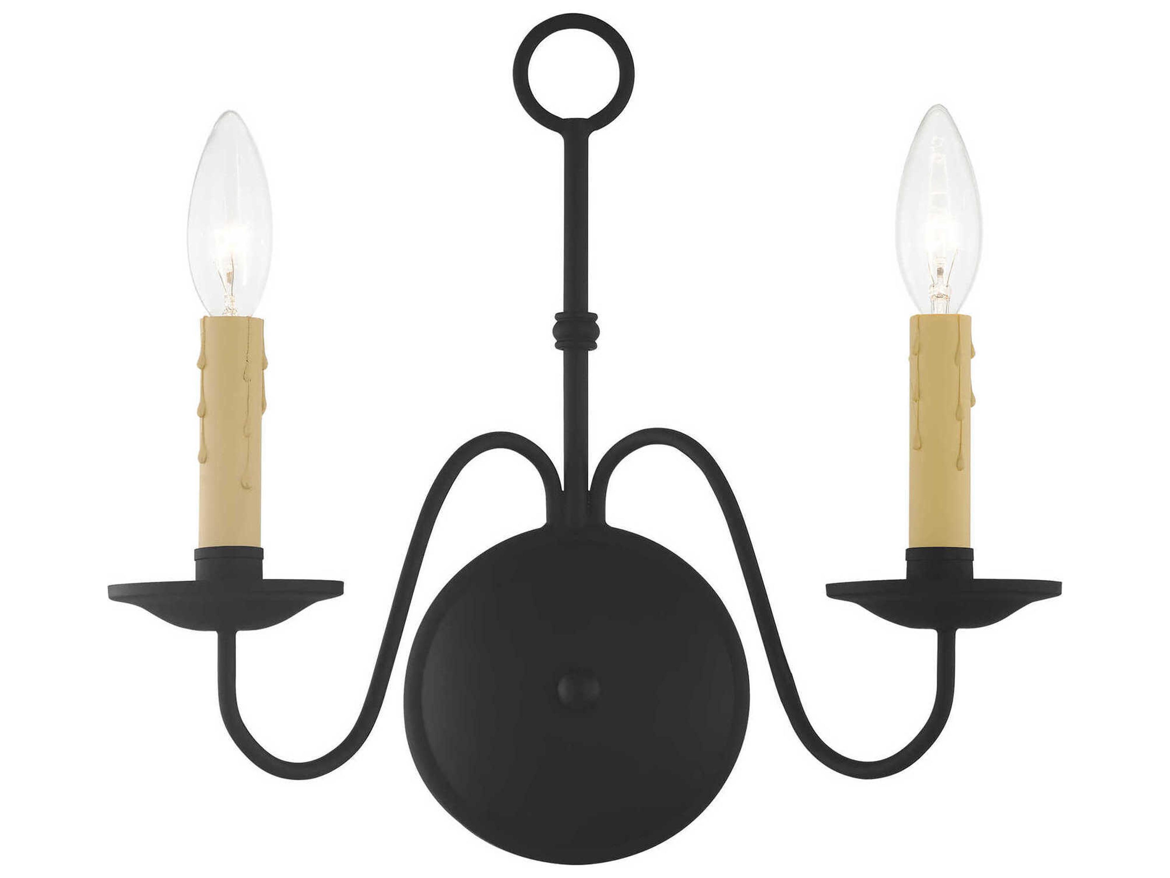 Livex Lighting Heritage 2-Light Black Wall Sconce