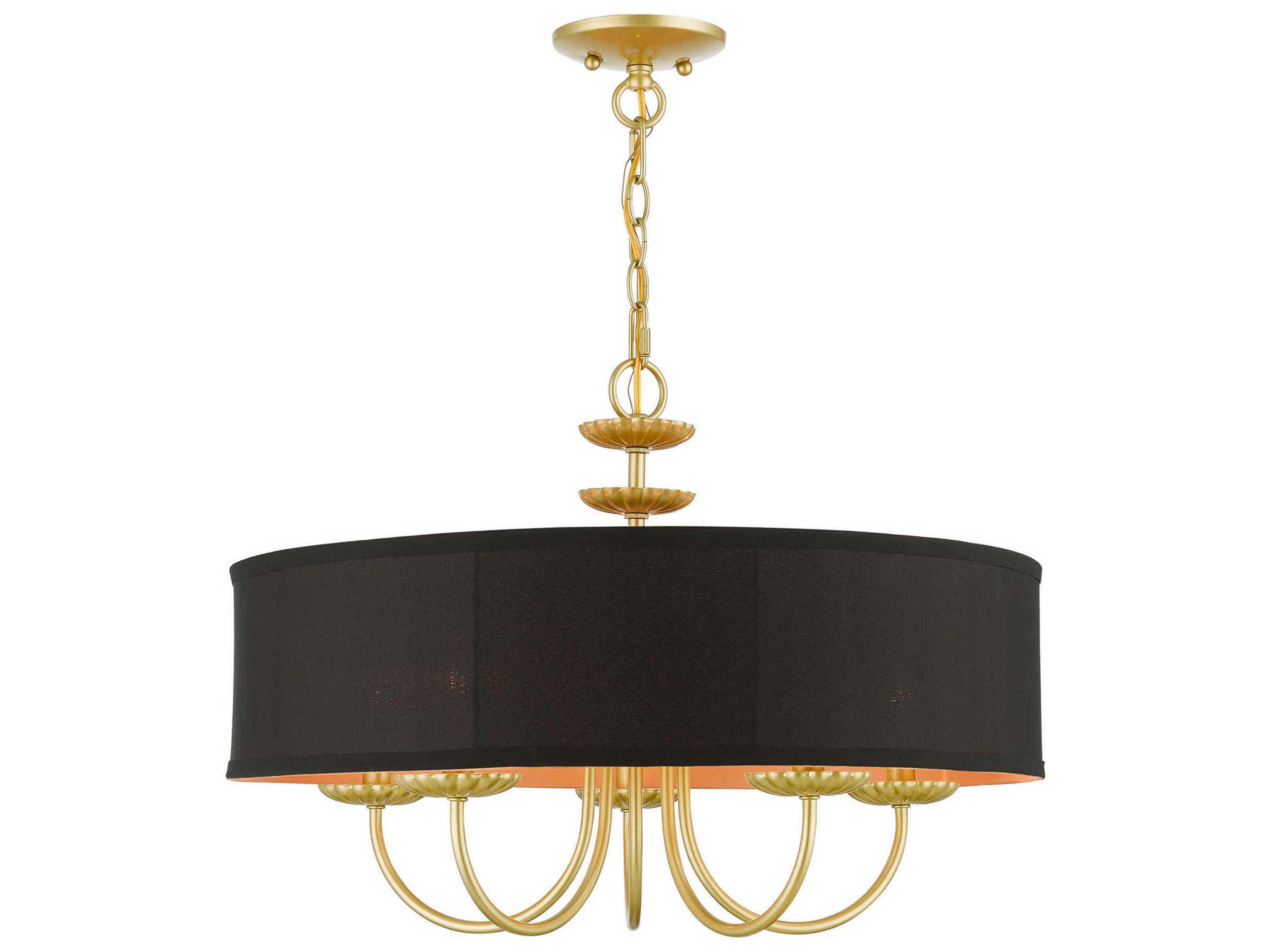 Livex Lighting Winchester 5-Light Soft Gold Candelabra Drum Chandelier