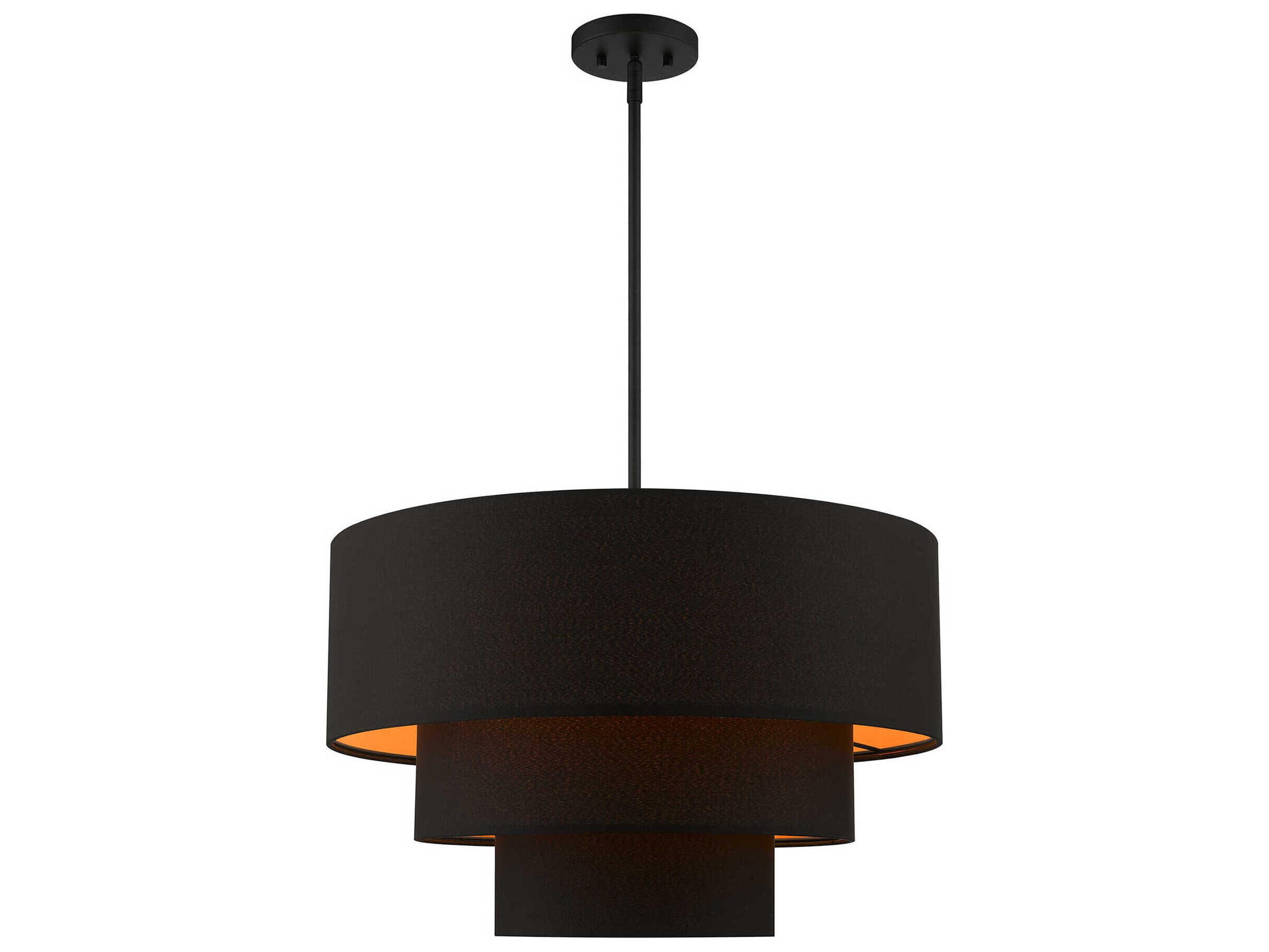 Livex Lighting Sentosa 4-Light Black Tiered Pendant