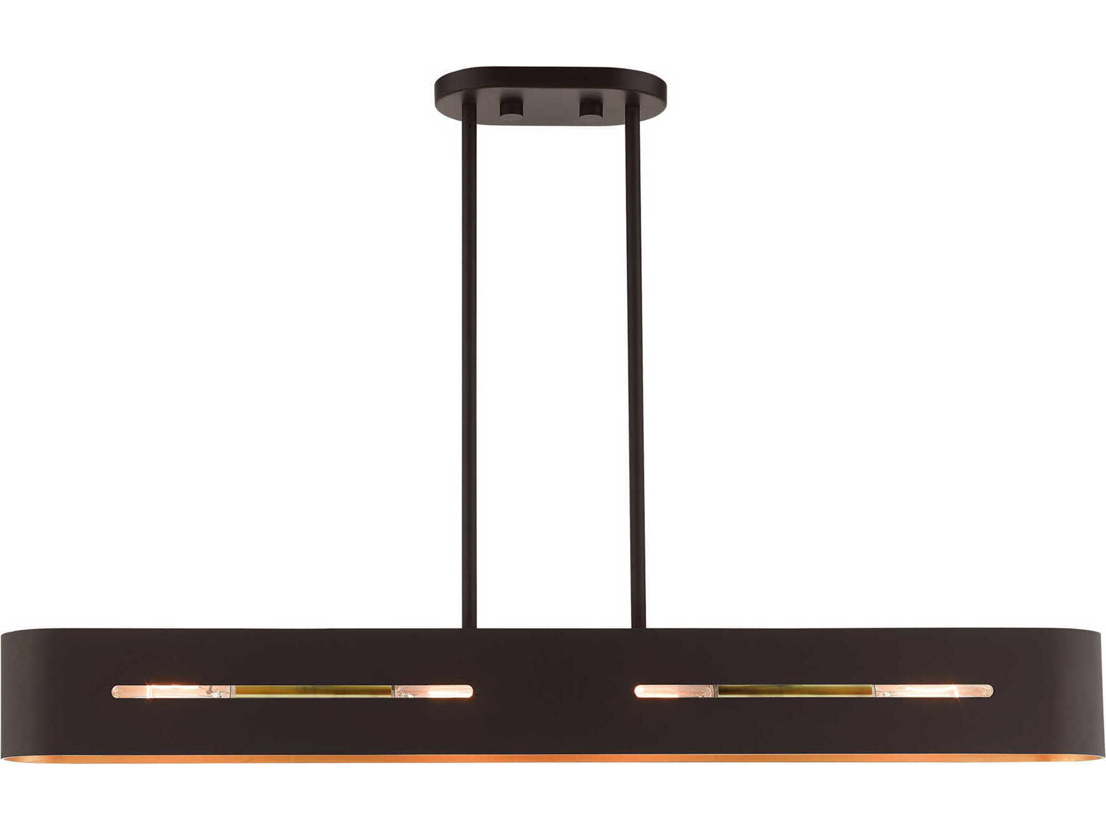 Livex Lighting Ravena 4-Light Bronze Antique Brass Island Pendant