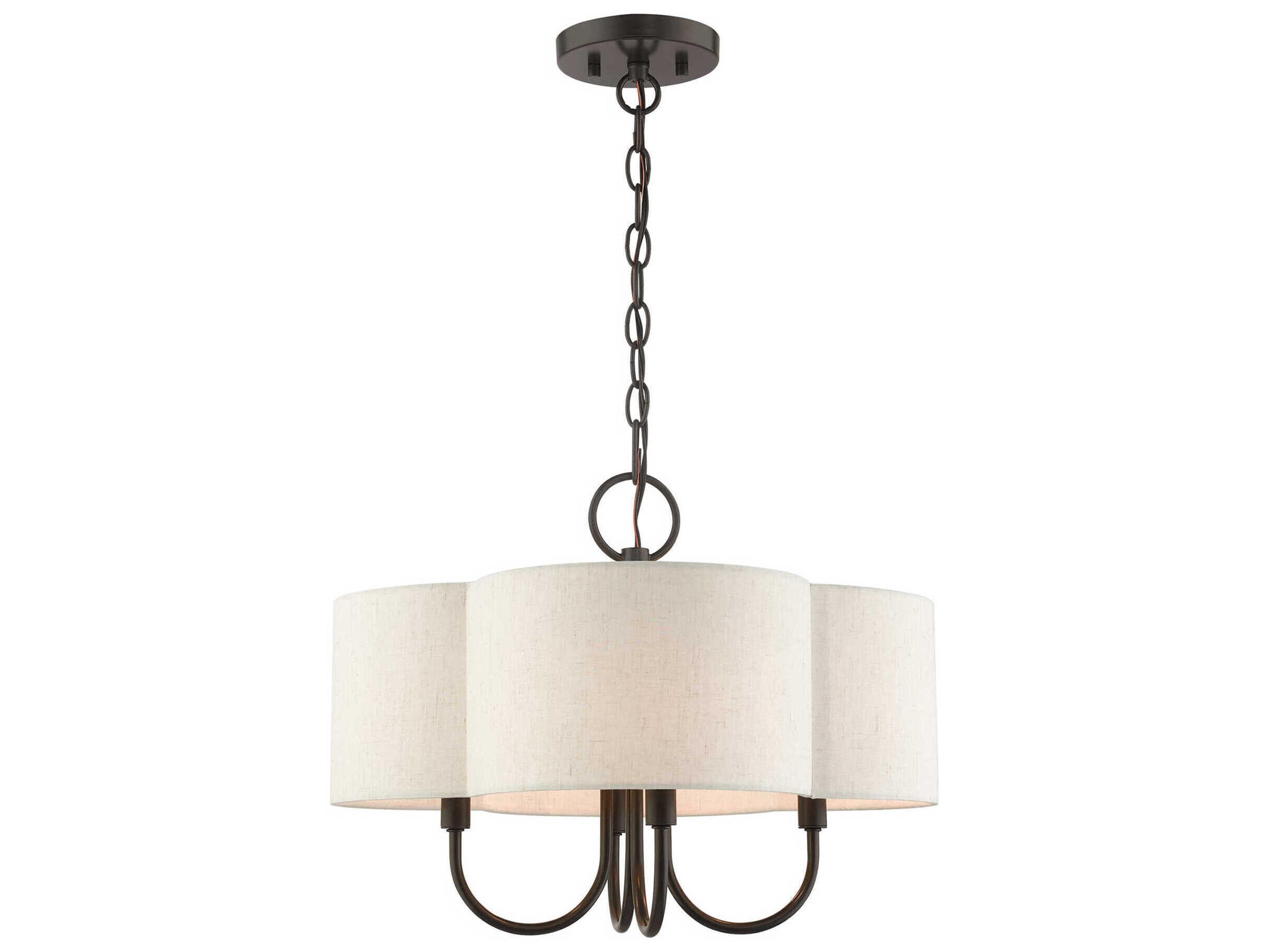 Livex Lighting Solstice 4-Light English Bronze Candelabra Chandelier