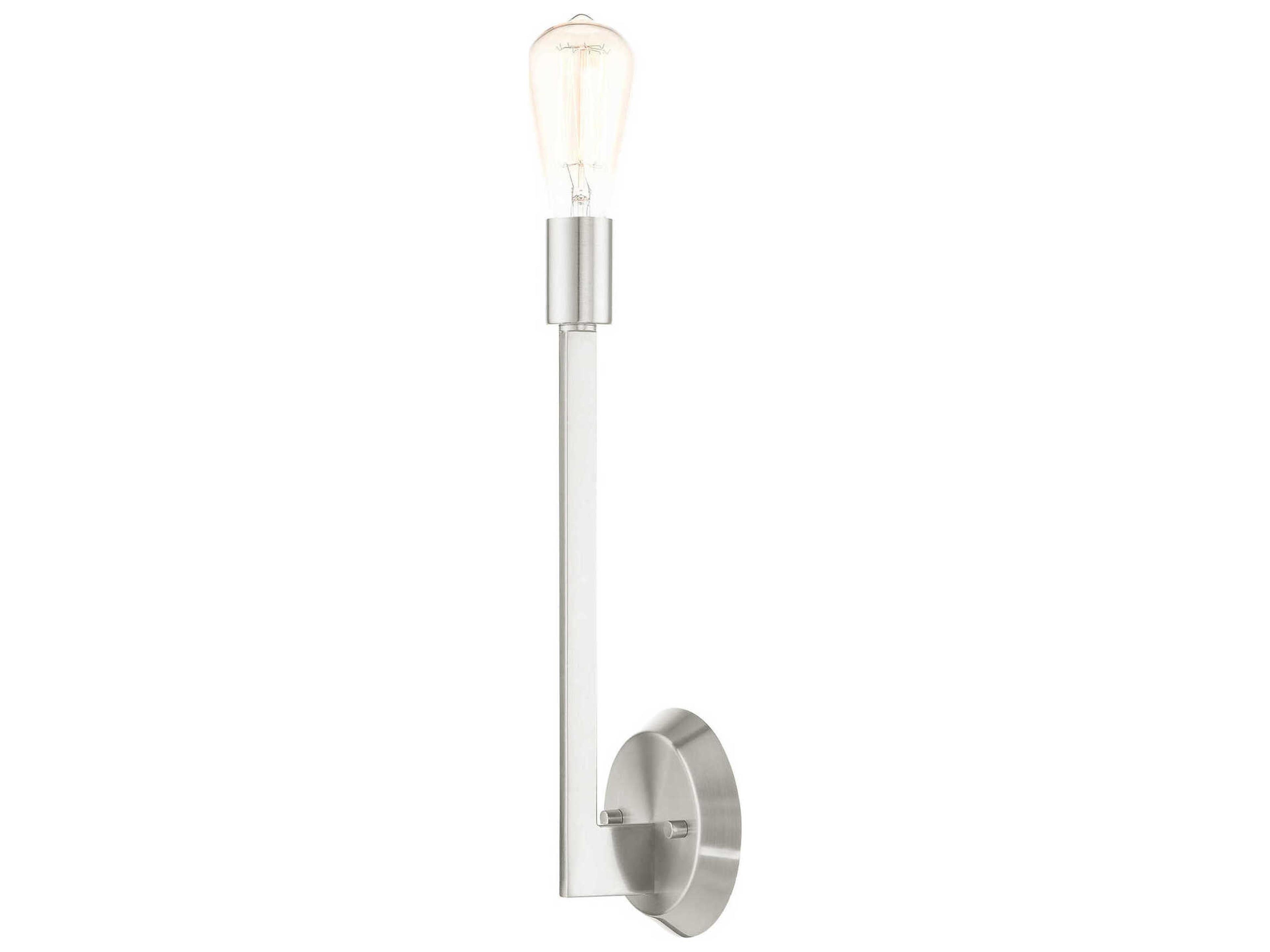 Livex Lighting Prague 1-Light Brushed Nickel Wall Sconce
