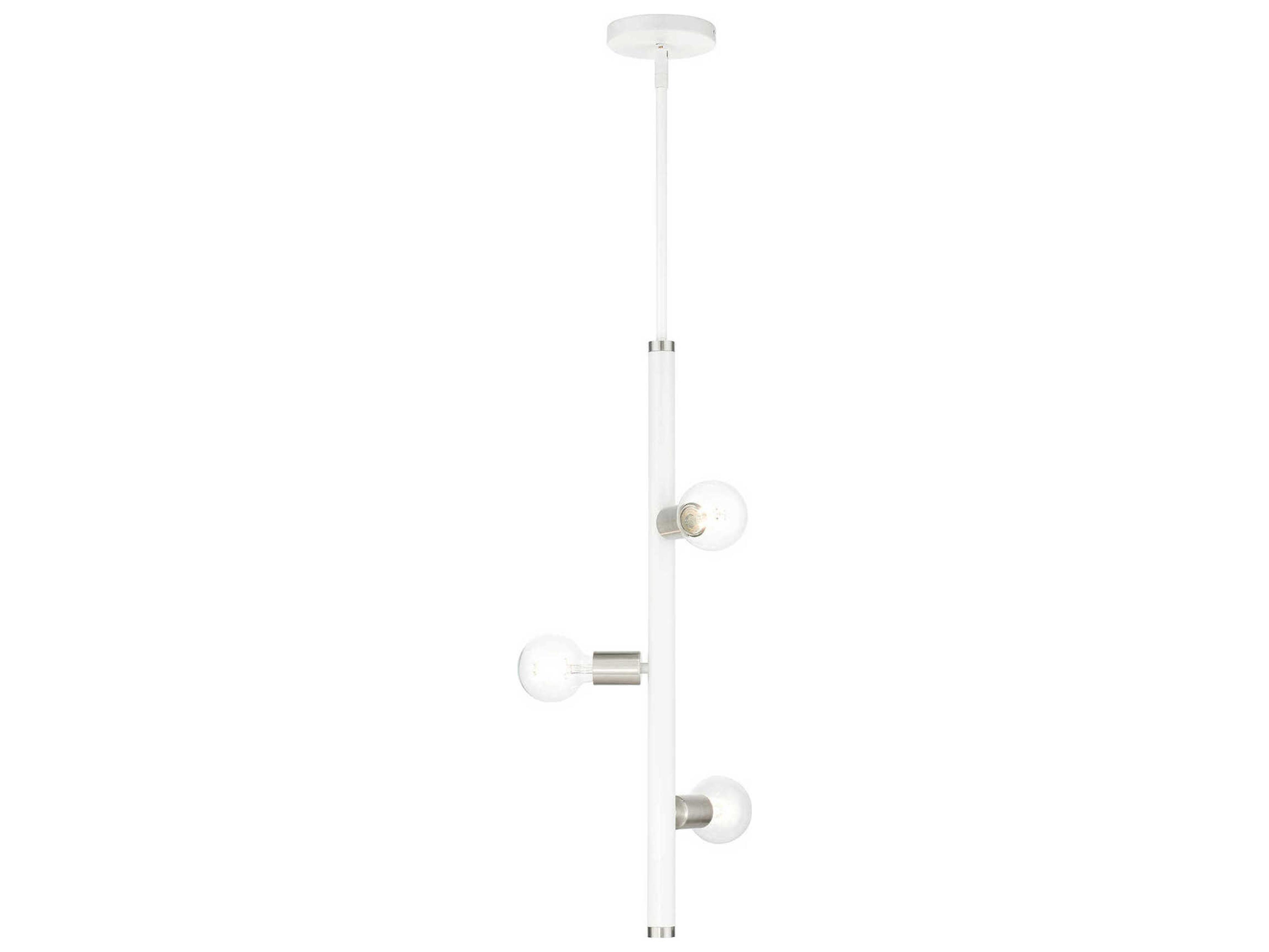 Livex Lighting Bannister 3-Light White Linear Mini Pendant