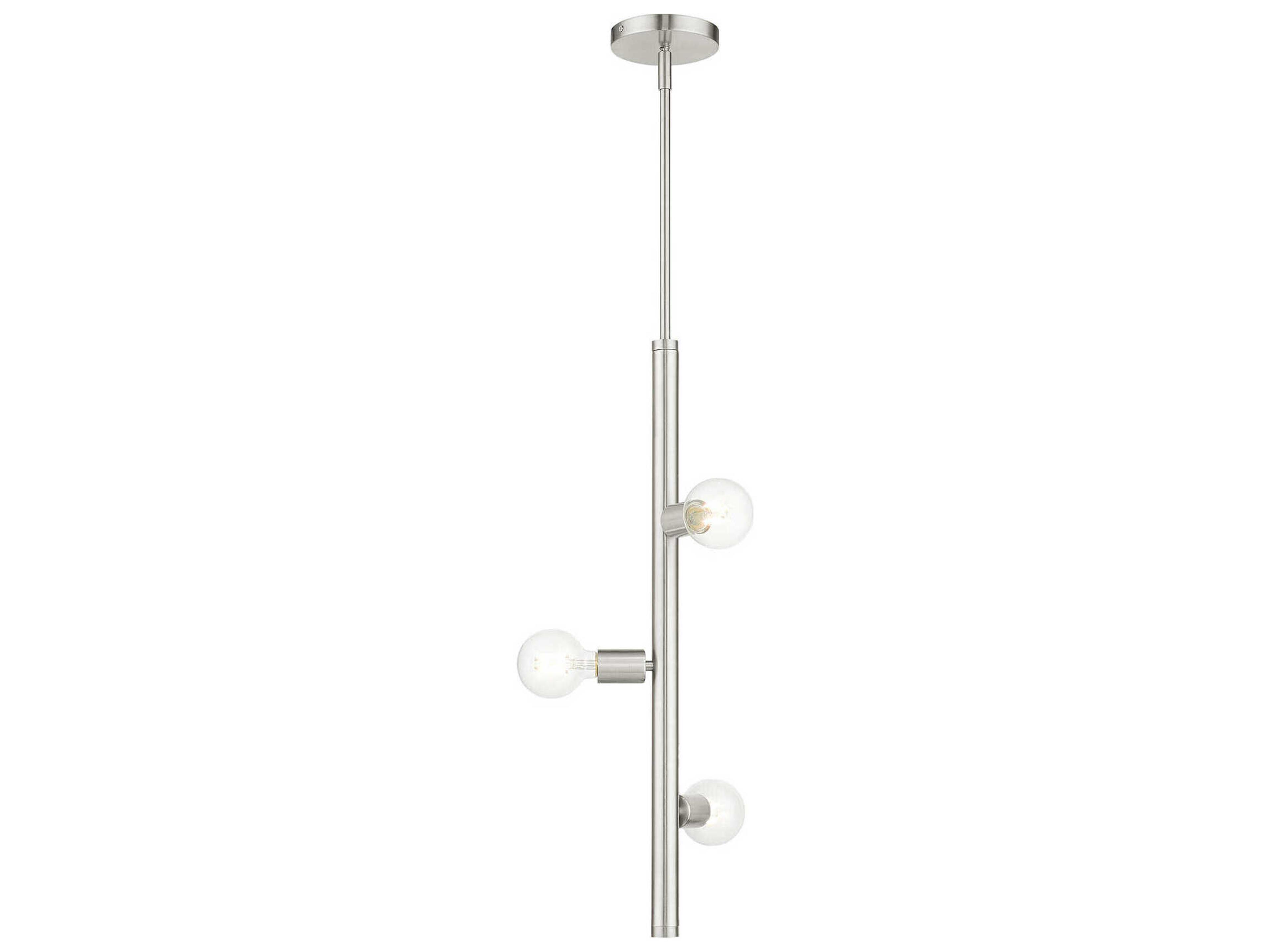 Livex Lighting Bannister 3-Light Brushed Nickel Linear Mini Pendant