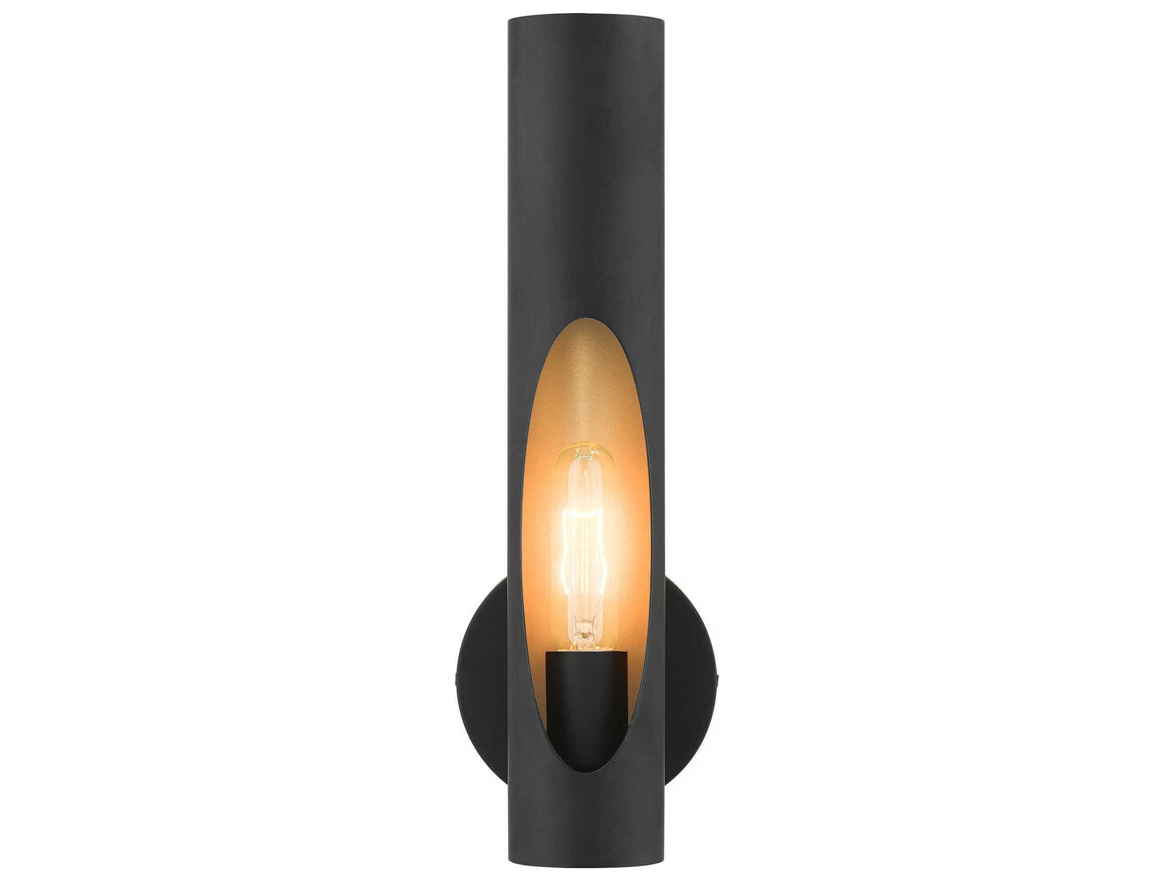Livex Lighting Novato 1-Light Black Wall Sconce