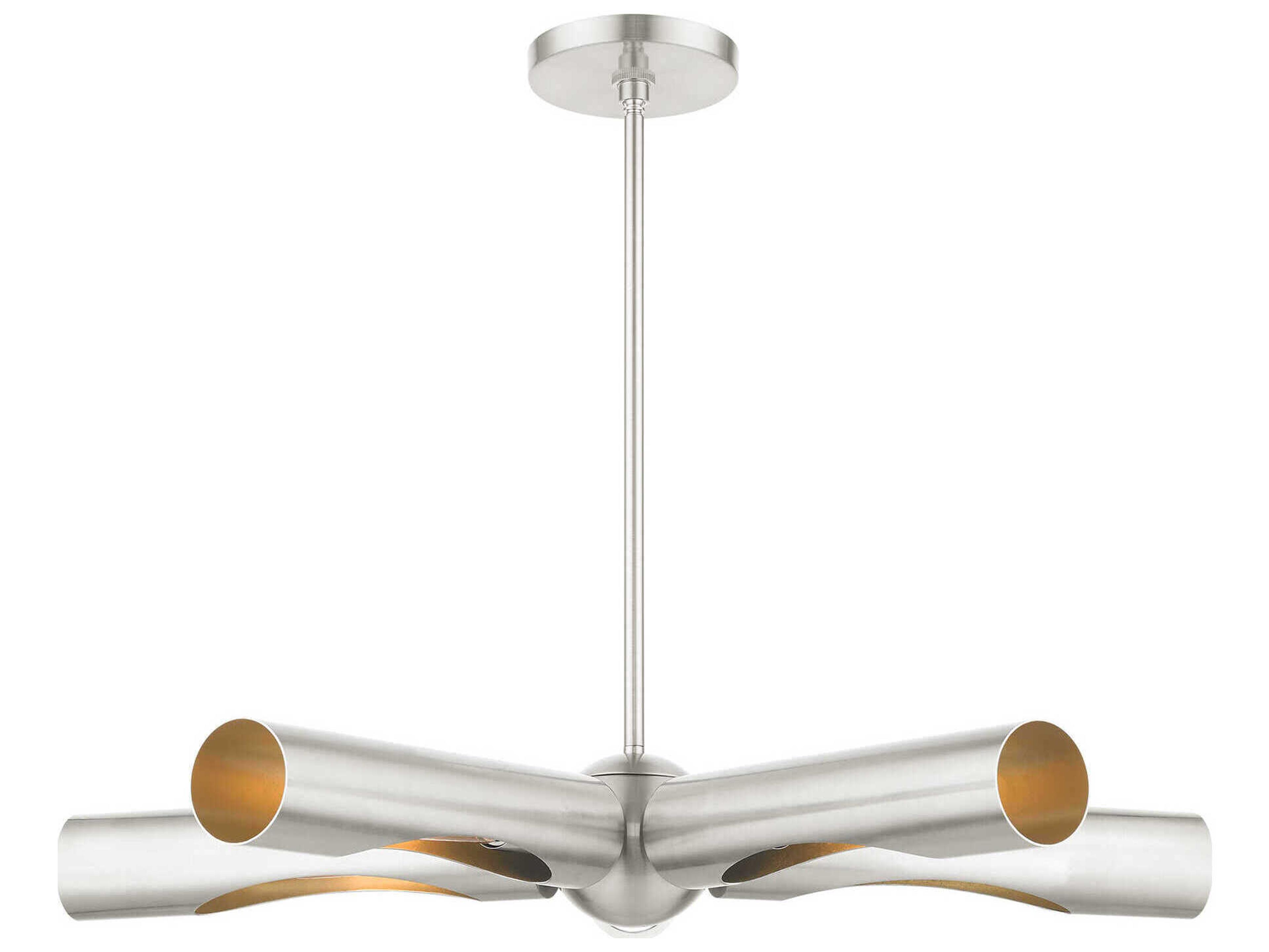 Livex Lighting Novato 5-Light Brushed Nickel Chandelier