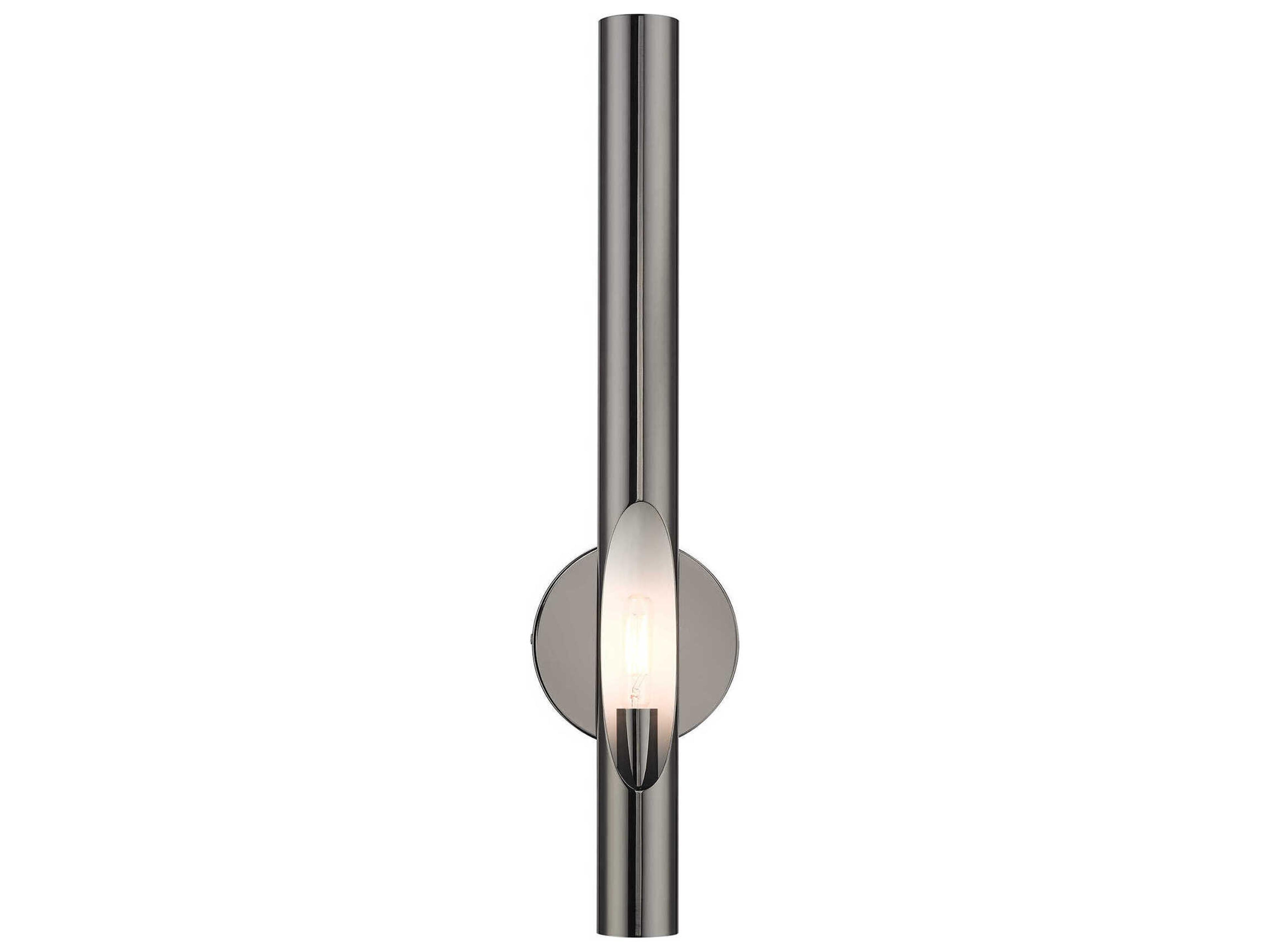 Livex Lighting Acra 1-Light Black Chrome Wall Sconce