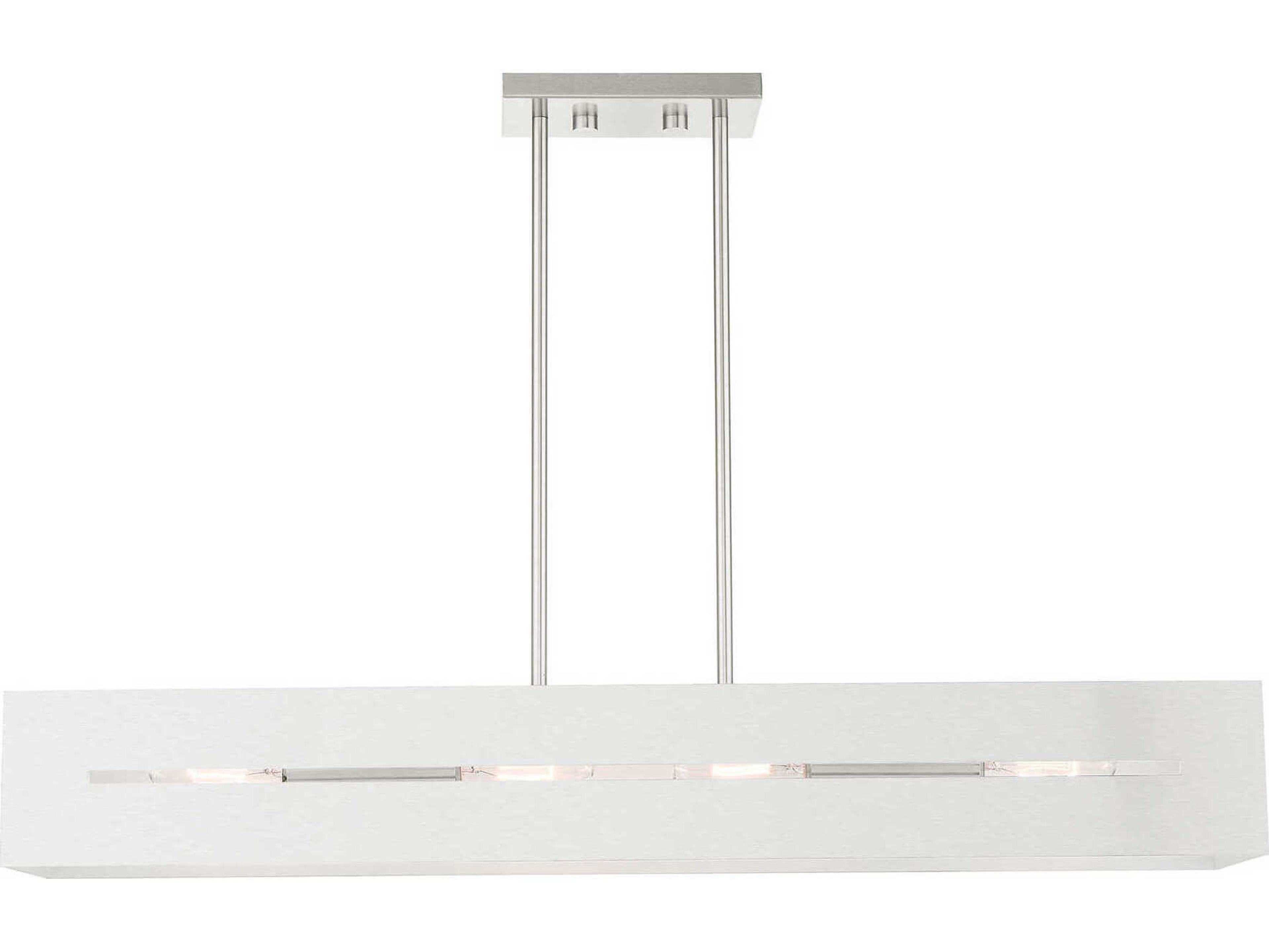 Livex Lighting Soma 4-Light Brushed Nickel Geometric Island Pendant